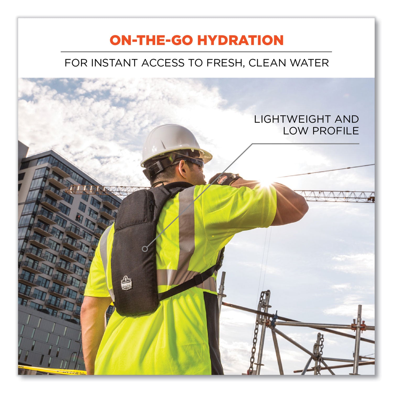 ergodyne® Chill-Its 5155 Low Profile Hydration Pack, 2 L, Black