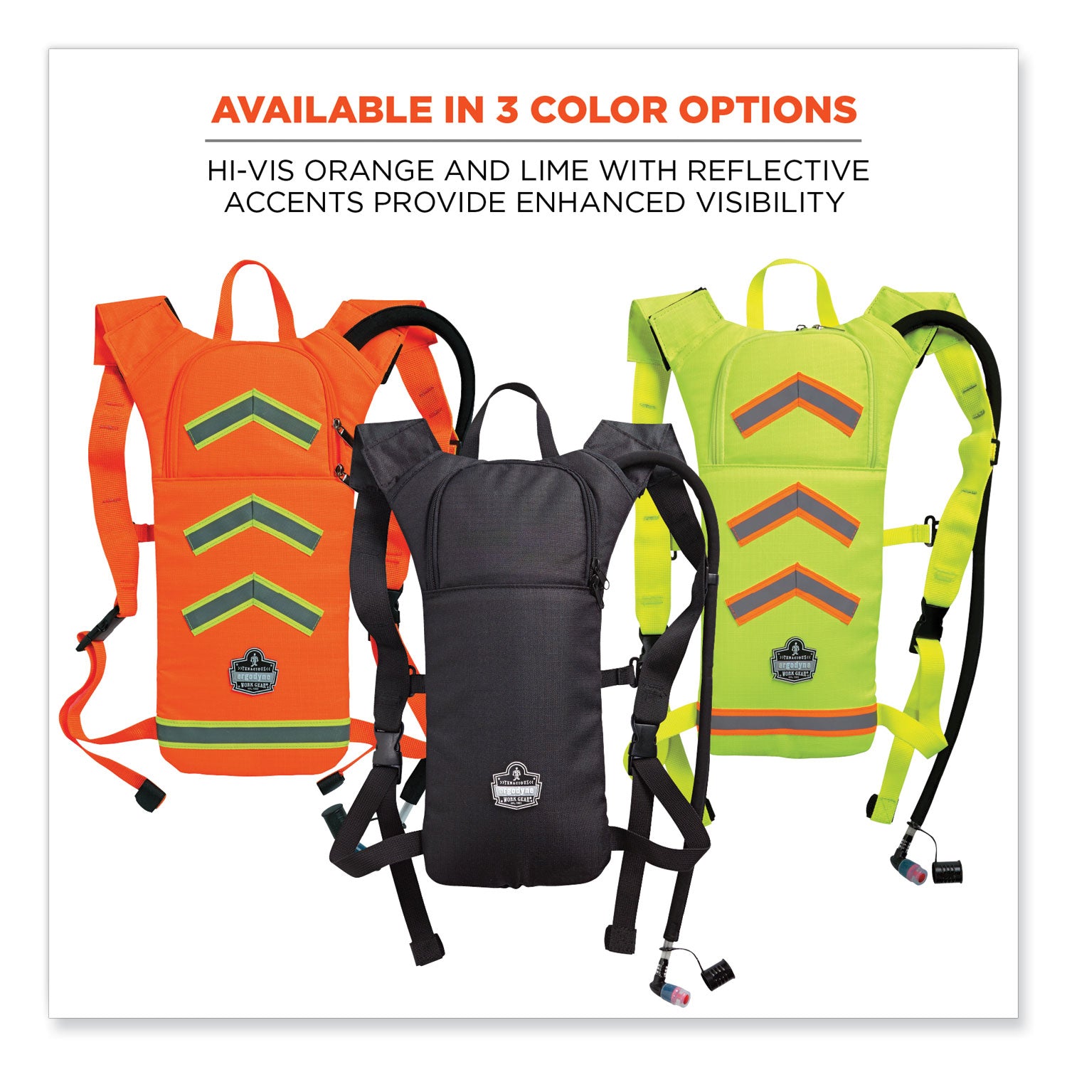 ergodyne® Chill-Its 5155 Low Profile Hydration Pack, 2 L, Hi-Vis Orange