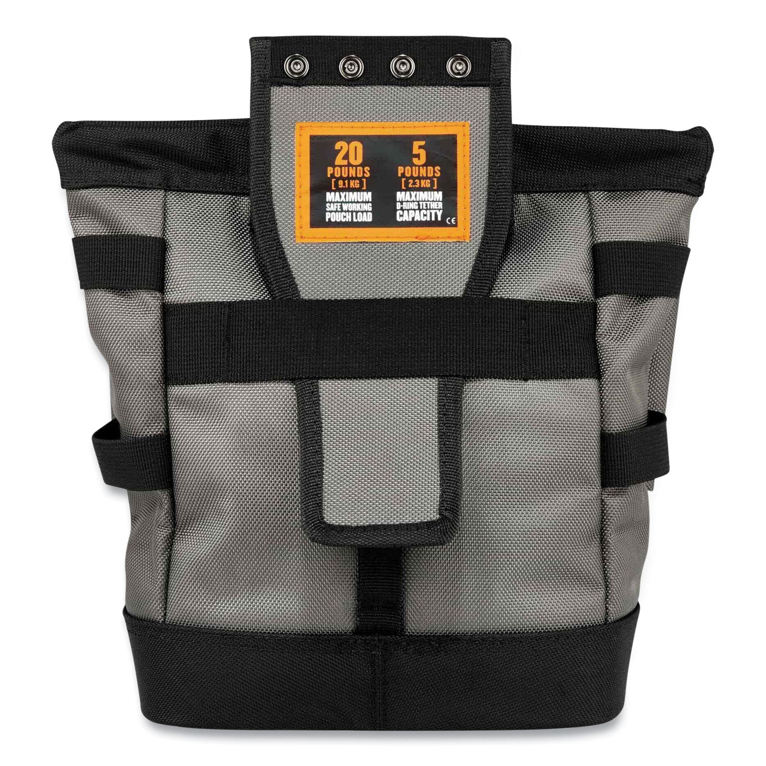ergodyne® Arsenal 5527 Premium Topped Tool Pouch with Hinged Closure, 6 x 10 x 11.5, Polyester, Orange
