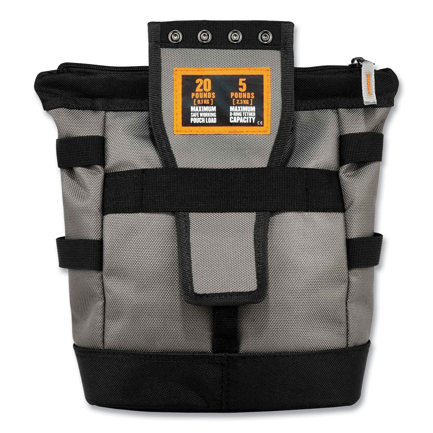 ergodyne® Arsenal 5517 Premium Topped Tool Pouch with Zipper, 6 x 10 x 11.5, Polyester, Black