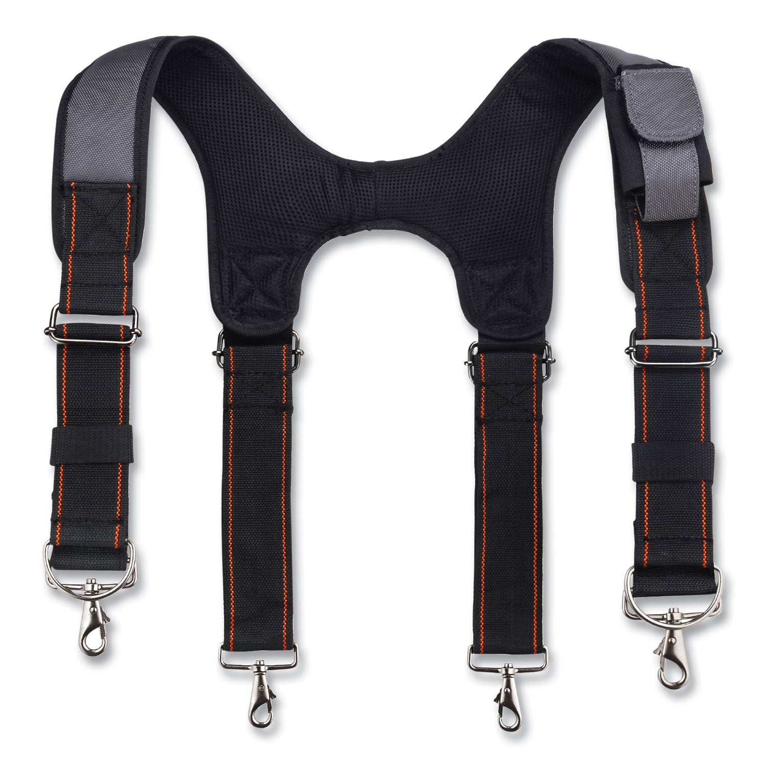 Arsenal 5560 Padded Tool Belt Suspenders, 36" to 48" Waist, 3" Wide, Polyester, Gray