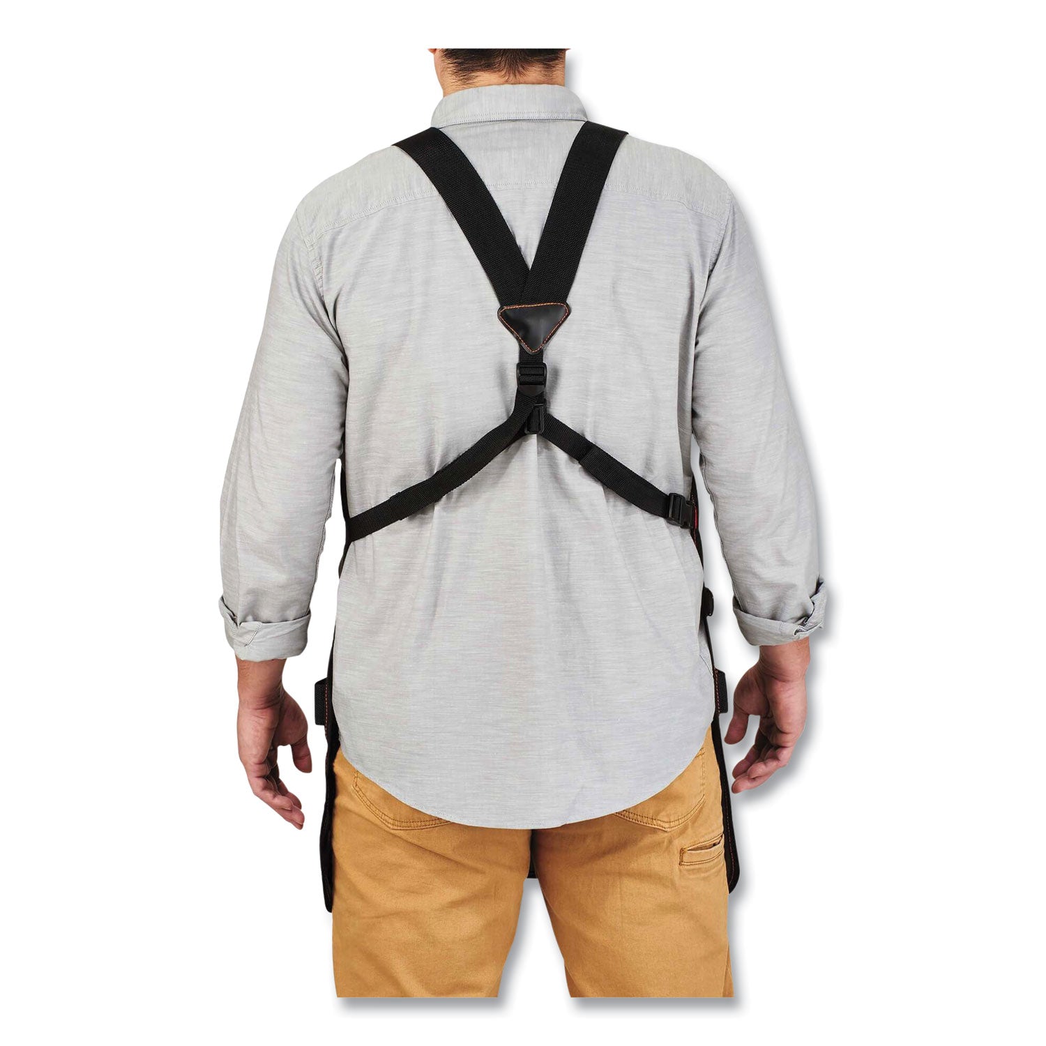 ergodyne® Arsenal 5705 Extended Length Canvas Tool Apron, 13 Compartments, 25.5 x 34, Canvas, Gray