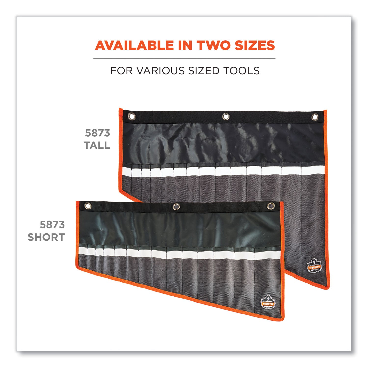 ergodyne® Arsenal 5873 Polyester Wrench Roll Up, 14 Compartments, 26.5 x 16.5, Polyester, Black