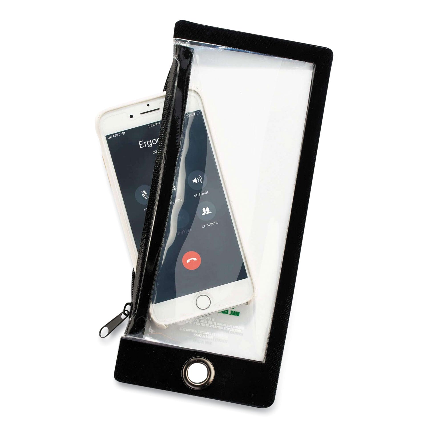 ergodyne® Squids 3760 Phone Pouch + Trap for Plus Size Phones, Clear/Black