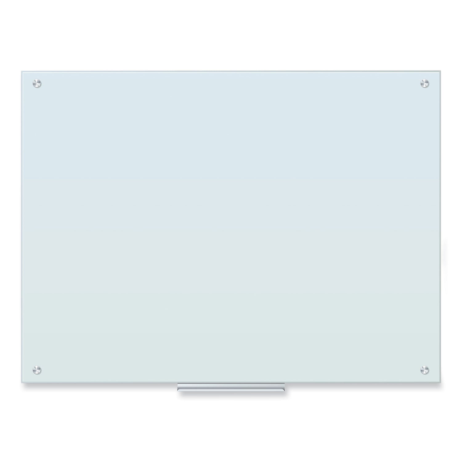 Glass Dry Erase Board, 47 x 35, White Surface