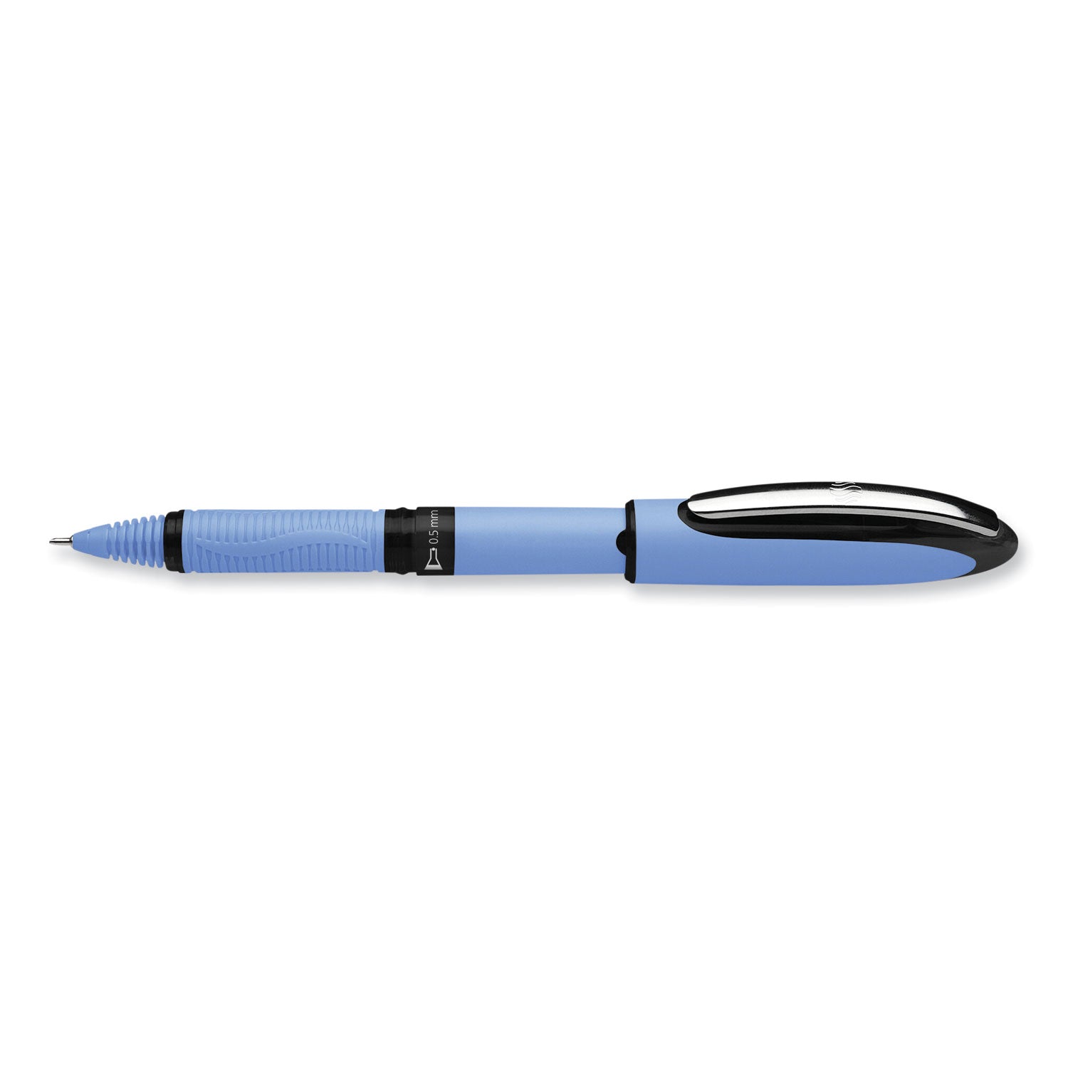 Schneider® One Hybrid N Rollerball Pen, Stick, Fine 0.5 mm, Black Ink, Blue Barrel, 10/Box