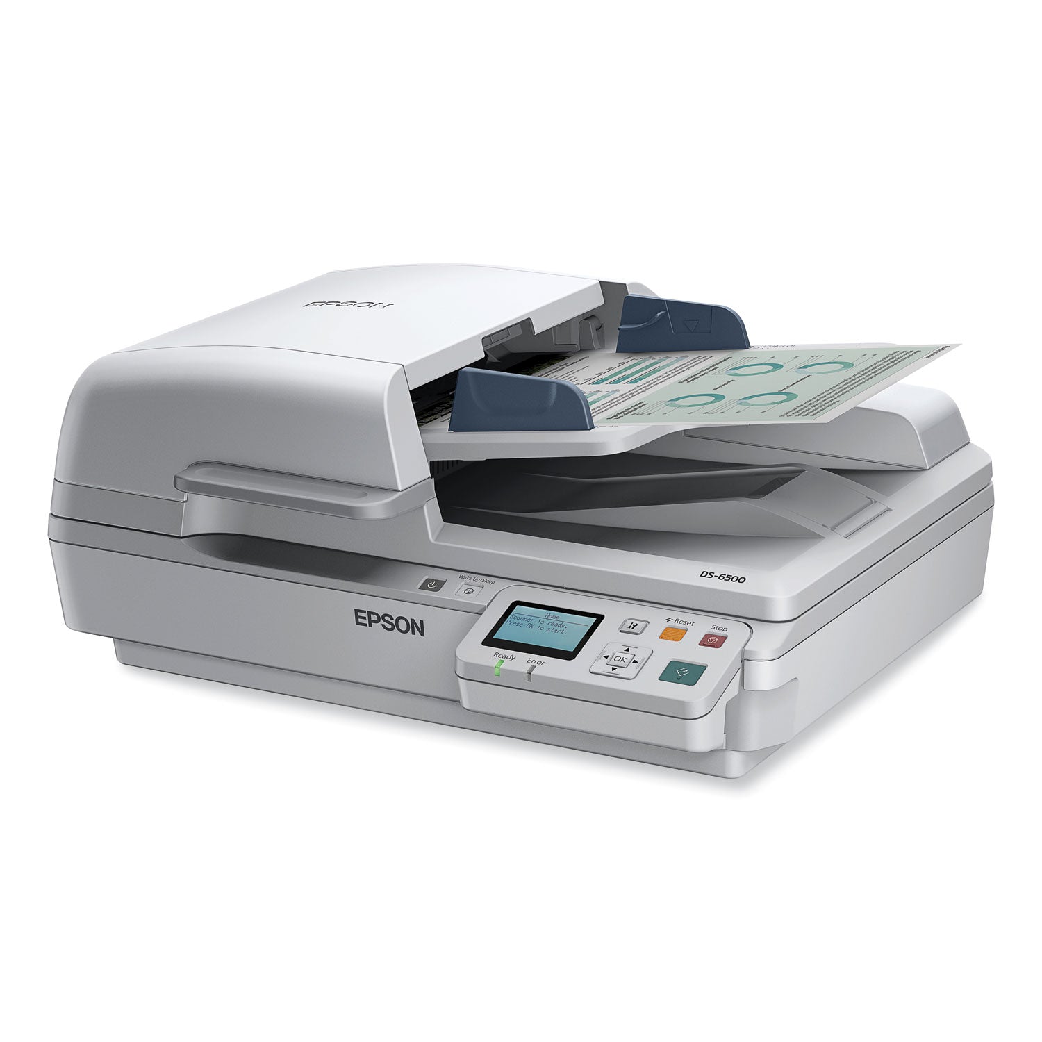 Epson® Workforce Ds-6500 Scanner, 1200 Dpi Optical Resolution, 100-Sheet Duplex Auto Document Feeder