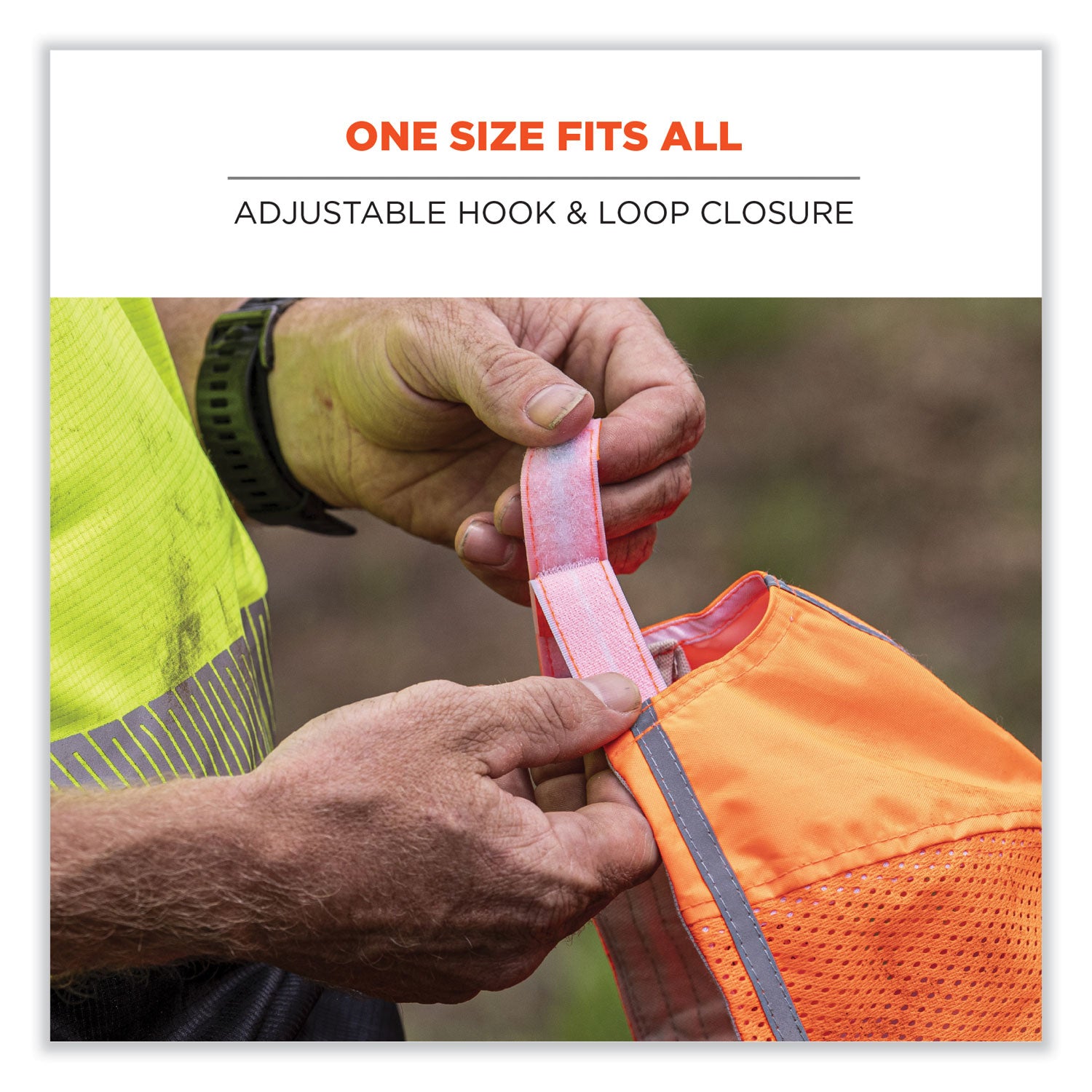 ergodyne® GloWear 8930 Hi-Vis Baseball Cap, Polyester, One Size Fits Most, Orange