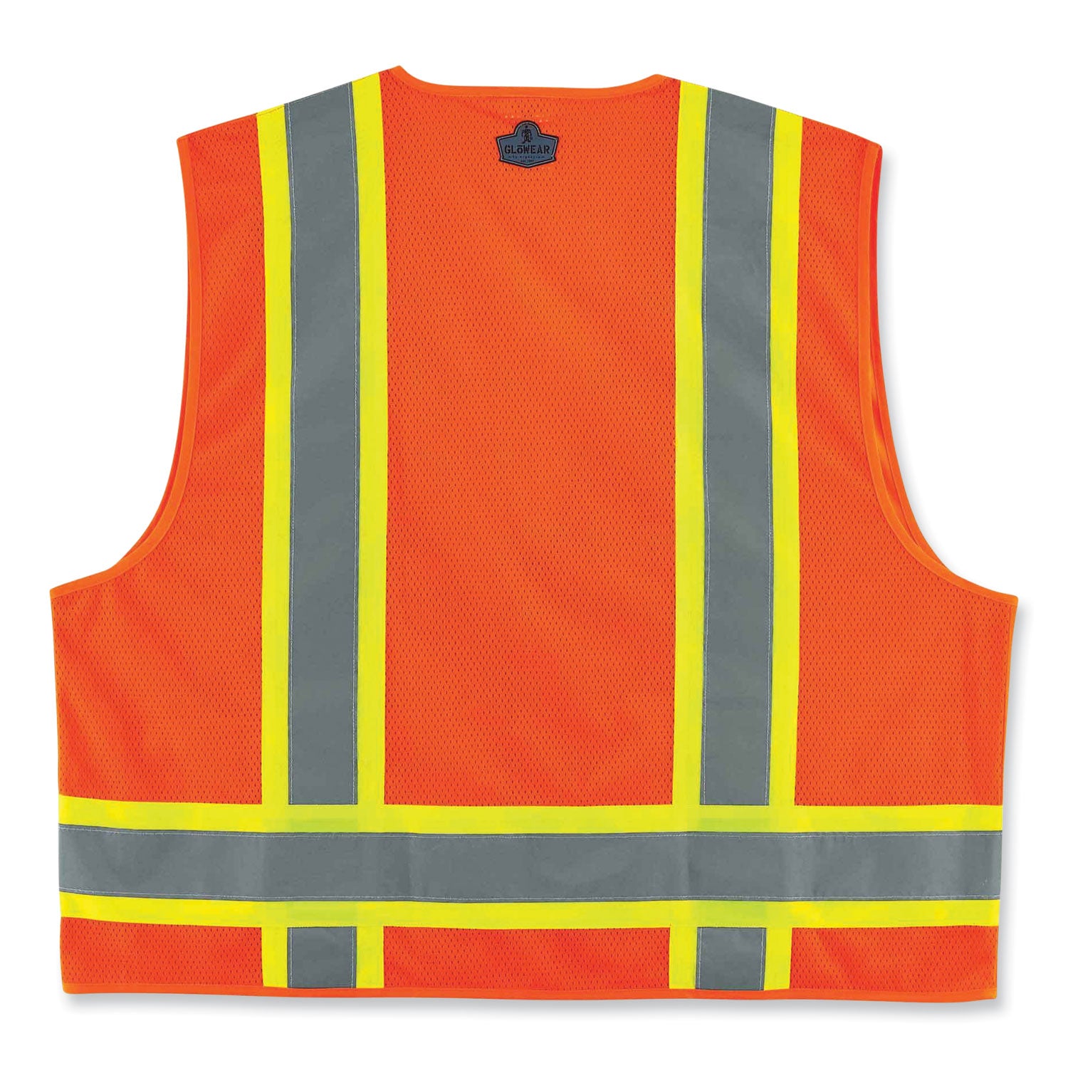ergodyne® GloWear 8248Z Class 2 Two-Tone Surveyors Zipper Vest, Polyester, 2X-Large/3X-Large, Orange