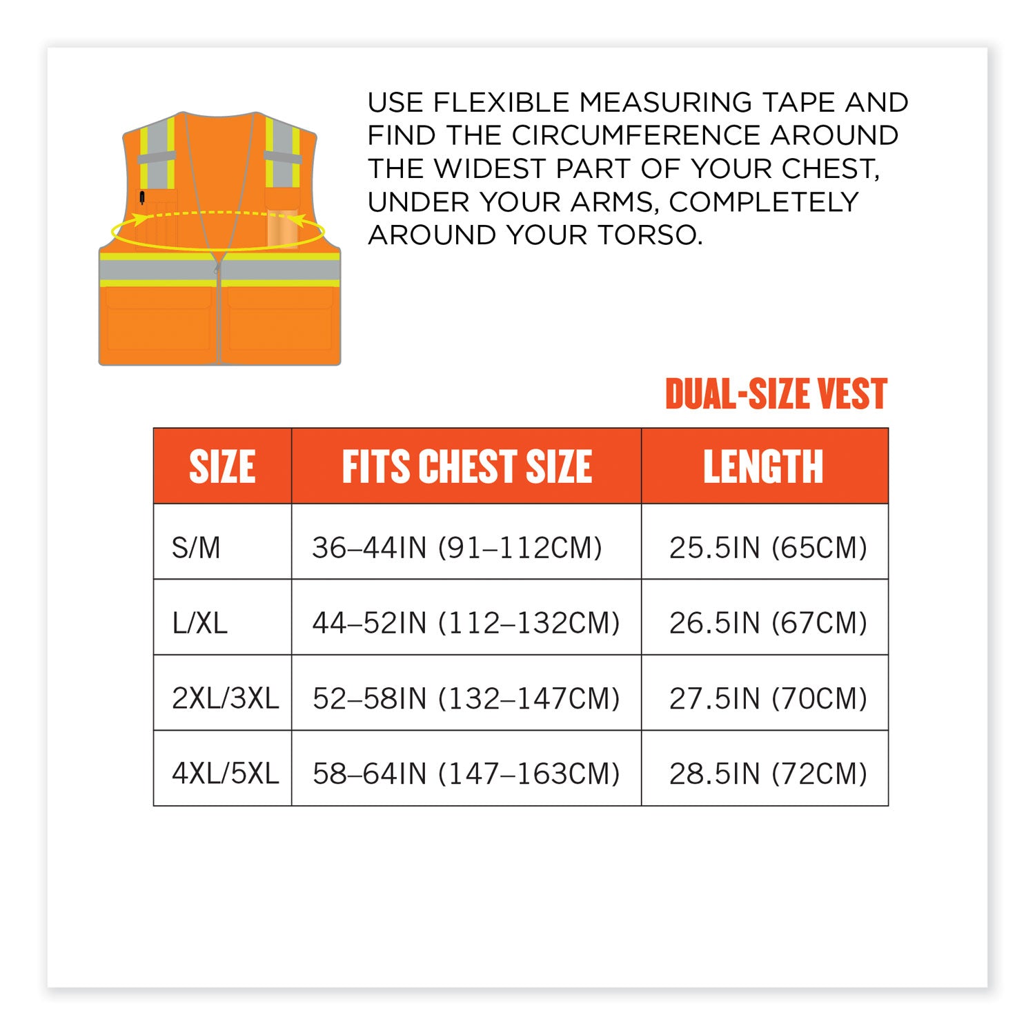 ergodyne® GloWear 8246Z Class 2 Two-Tone Mesh Reflective Binding Zipper Vest, Polyester, Small/Medium, Orange