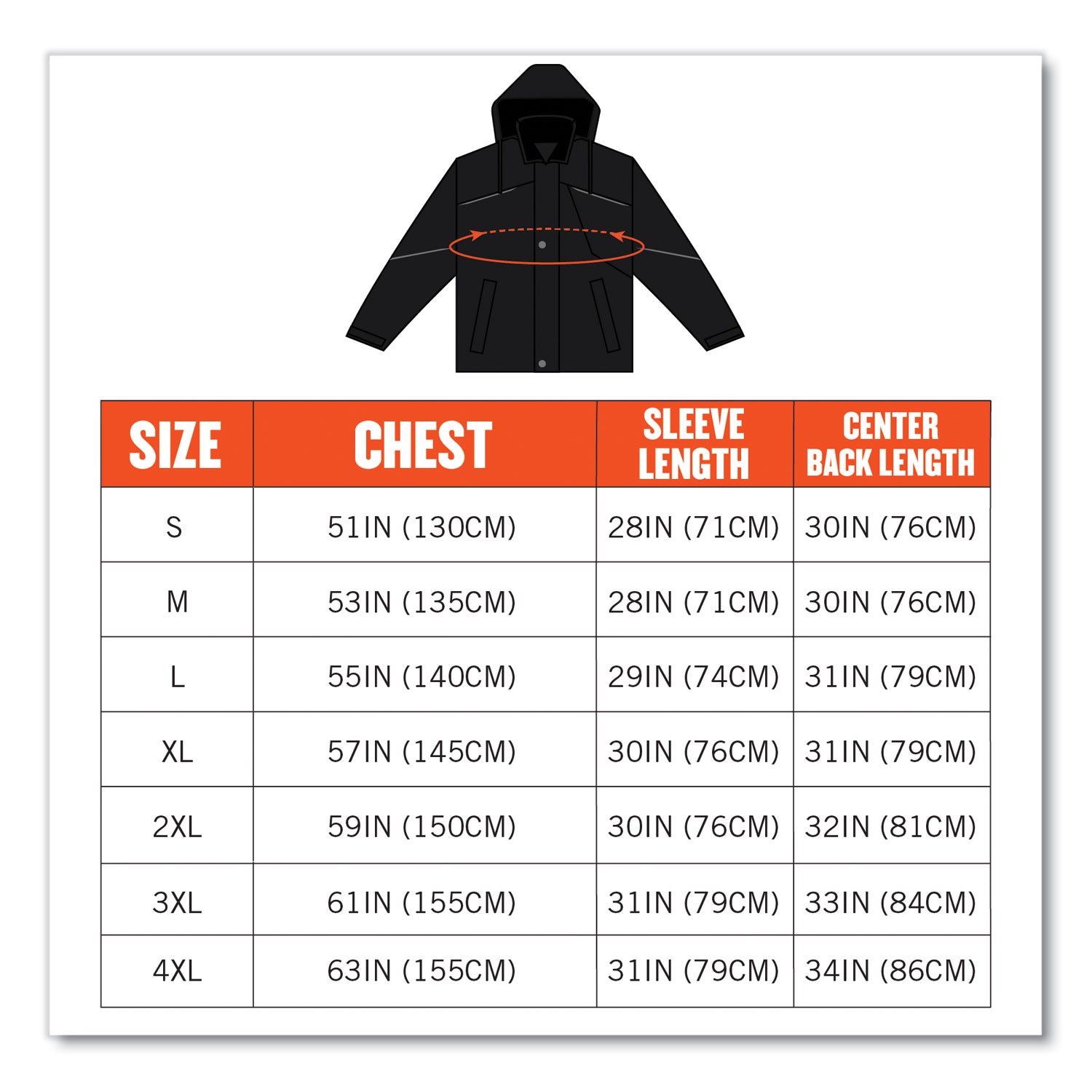 ergodyne® N-Ferno 6467 Winter Work Jacket with 300D Polyester Shell, 4X-Large, Black