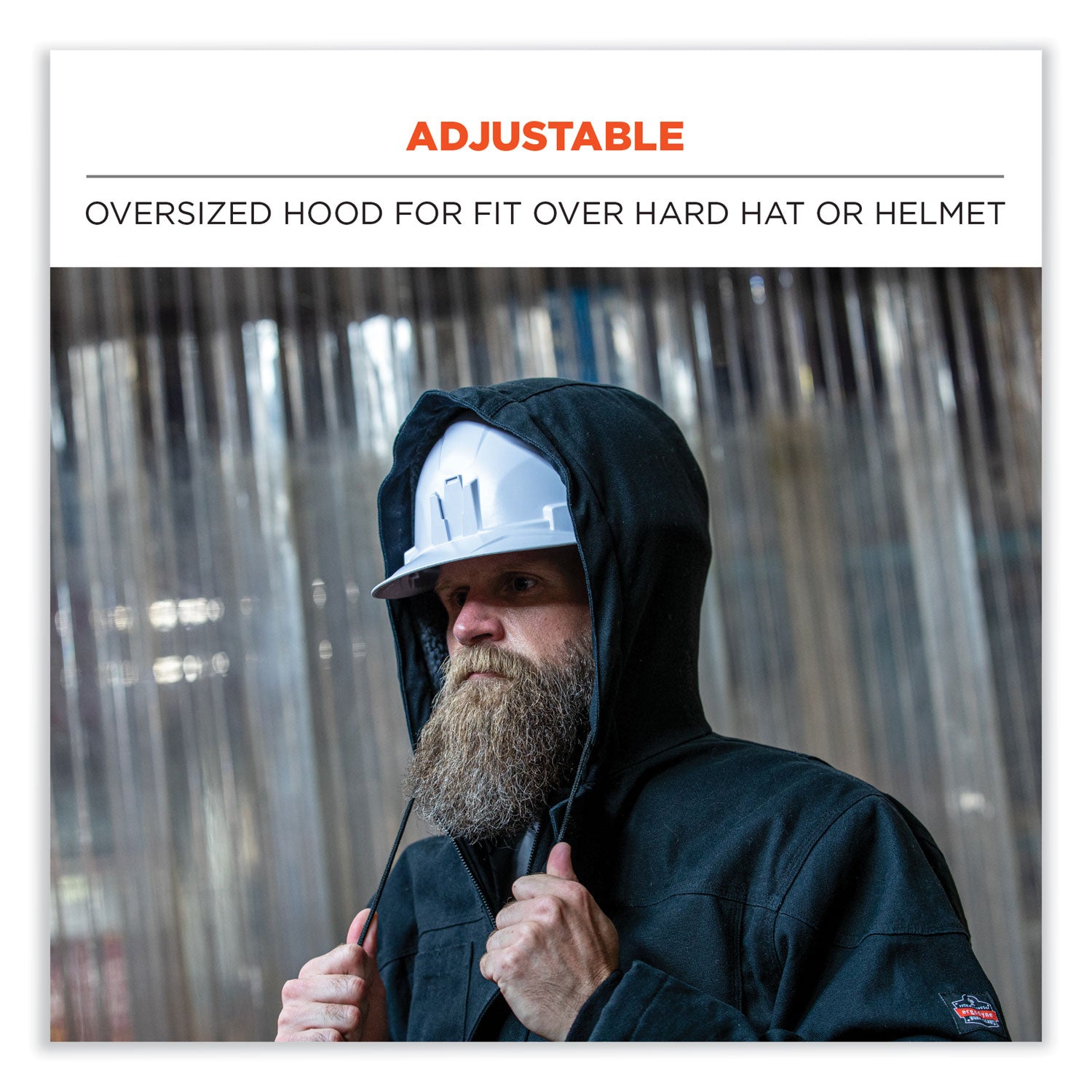 ergodyne® N-Ferno 6468 Duck Canvas Work Jacket, 4X-Large, Black