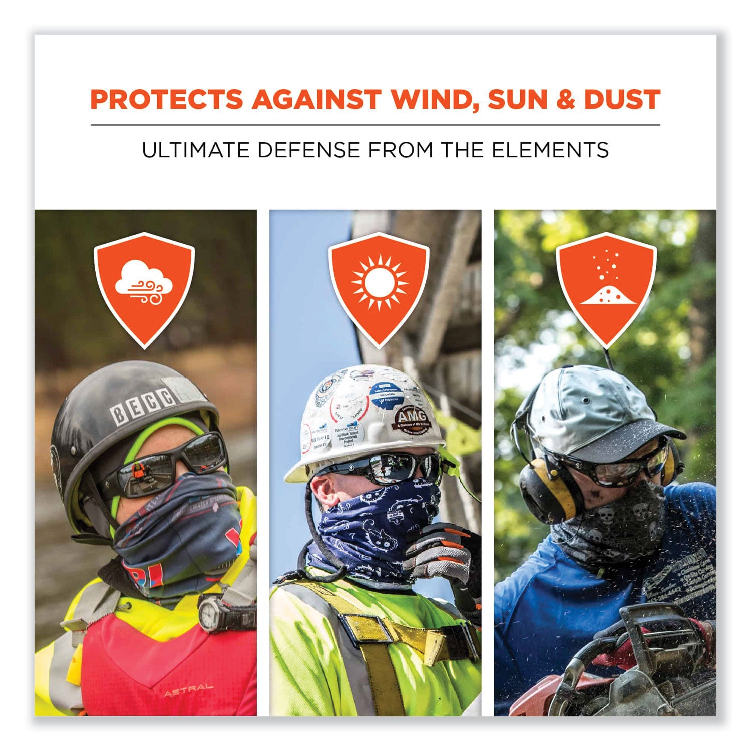 ergodyne® Chill-Its 6485 Multi-Band, Polyester, One Size Fits Most, Hi-Vis Orange