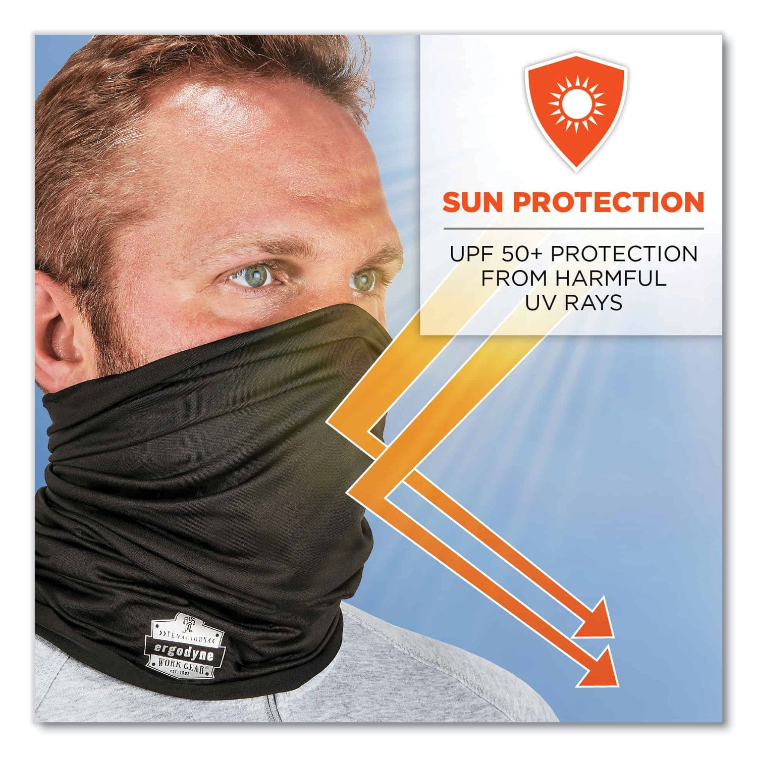 ergodyne® Chill-Its 6487 Cooling Performance Knit Multi-Band, Polyester/Spandex, One Size Fits Most, Black