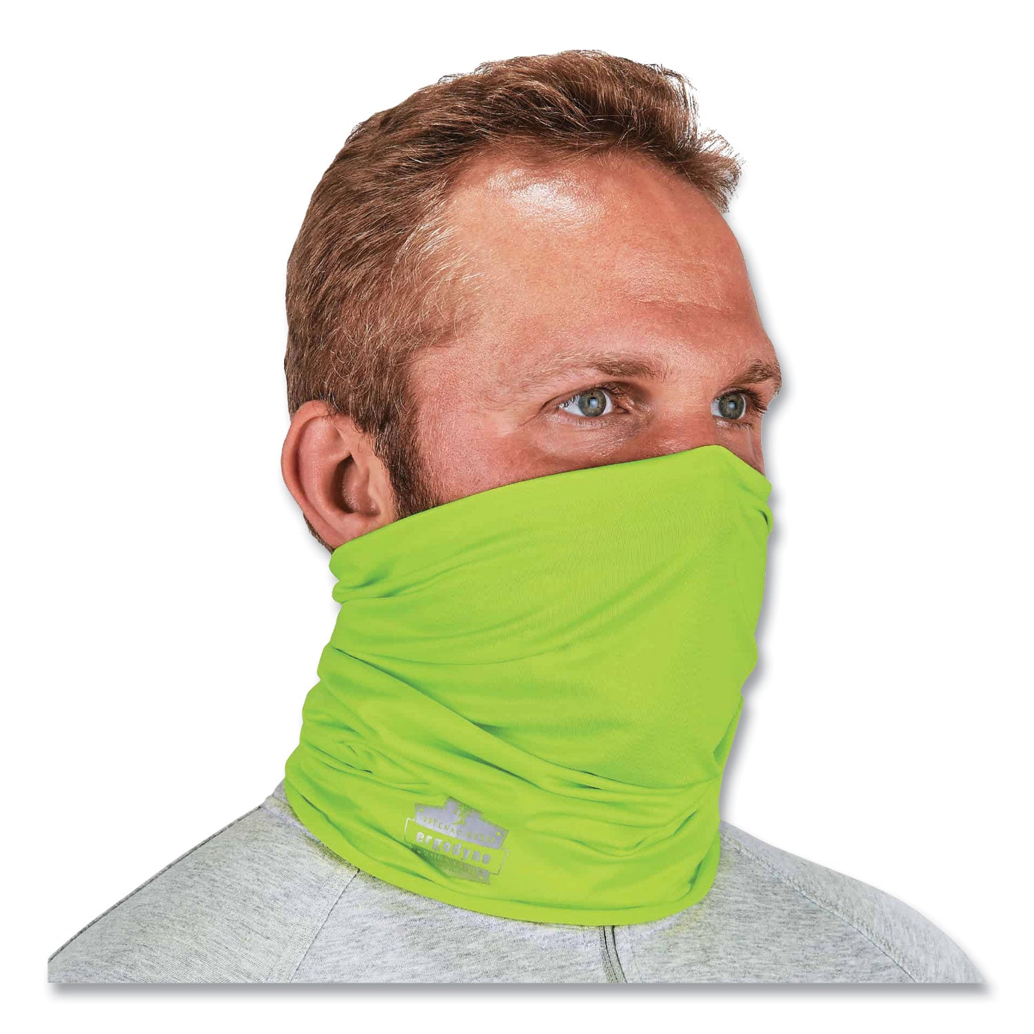 ergodyne® Chill-Its 6487 Cooling Performance Knit Multi-Band, Polyester/Spandex, One Size Fits Most, Hi-Vis Lime