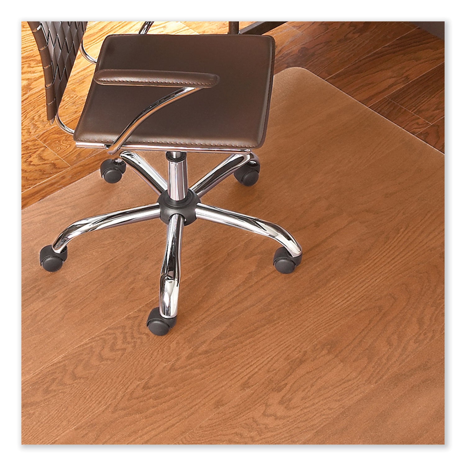 ES Robbins® EverLife Chair Mat for Hard Floors, Heavy Use, Rectangular, 60 x 72, Clear