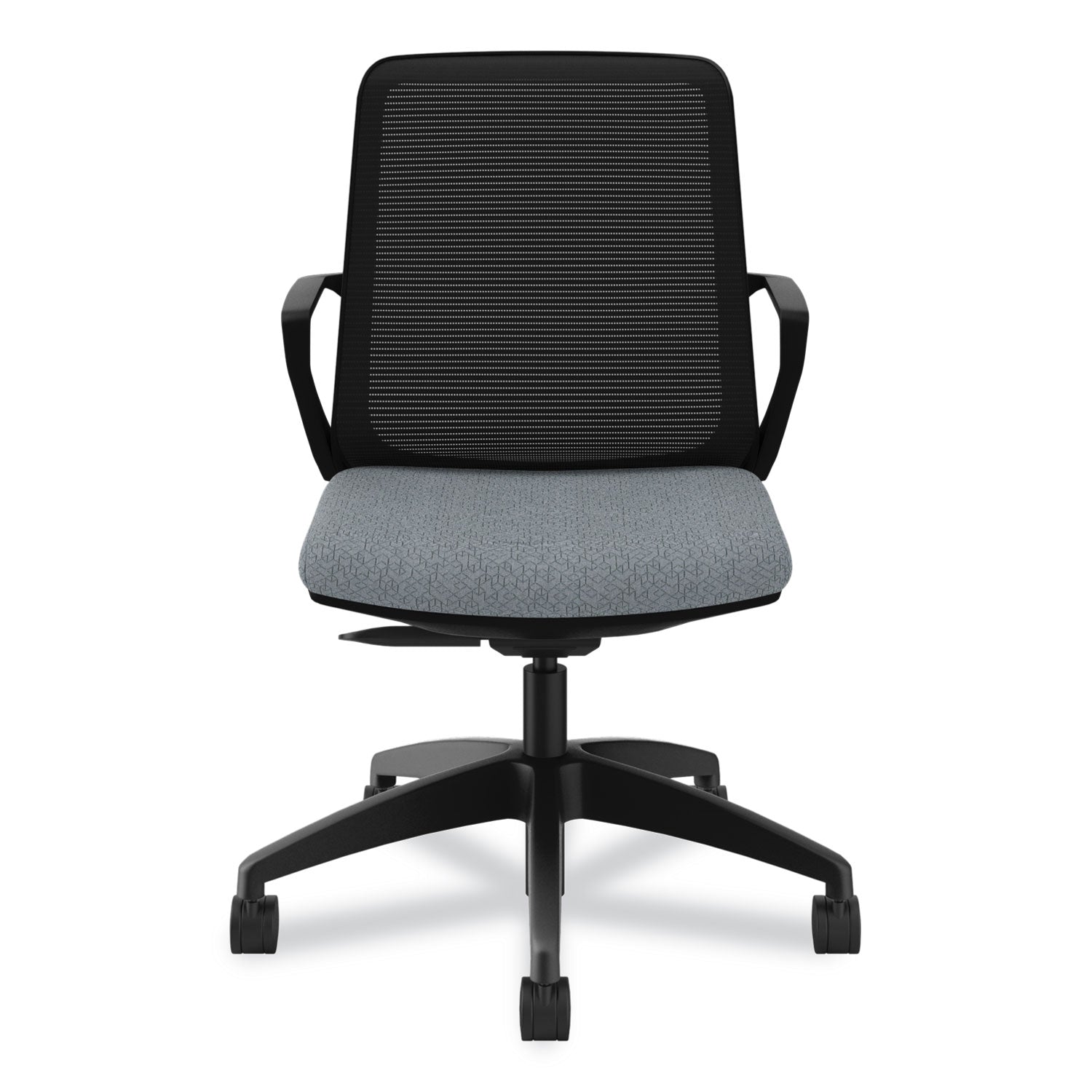 HON® Cliq Office Chair, Supports Up to 300 lb, 17" to 22" Seat Height, Basalt Seat, Black Back, Black Base