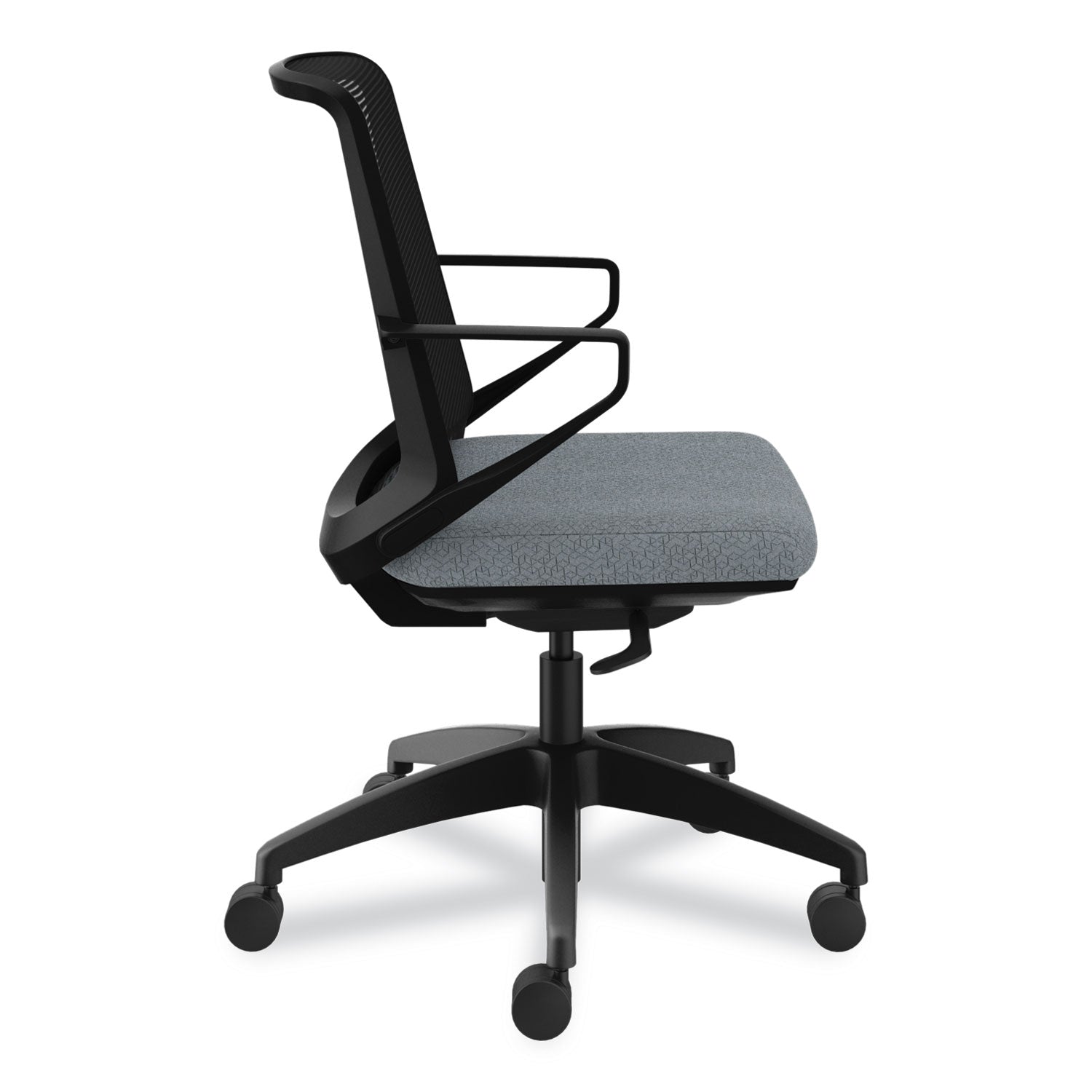 HON® Cliq Office Chair, Supports Up to 300 lb, 17" to 22" Seat Height, Basalt Seat, Black Back, Black Base