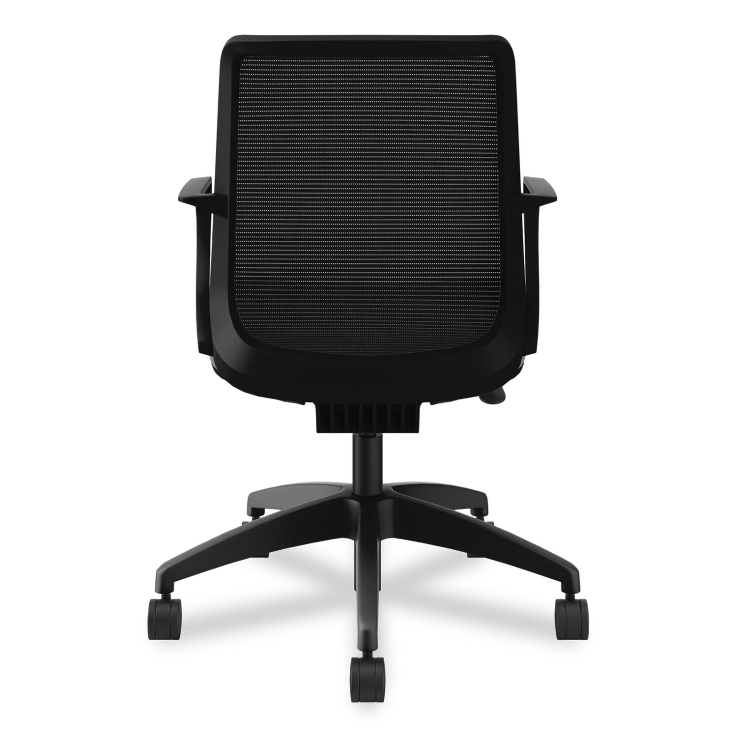 HON® Cliq Office Chair, Supports Up to 300 lb, 17" to 22" Seat Height, Basalt Seat, Black Back, Black Base