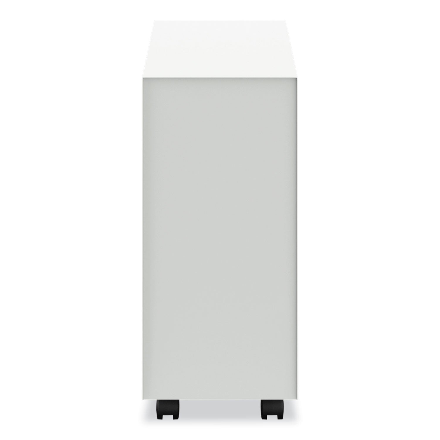HON® Fuse Mobile Slim Pedestal File, Left/Right, 2-Drawers: Box/File, Letter, Designer White, 10 x 23.25 x 21