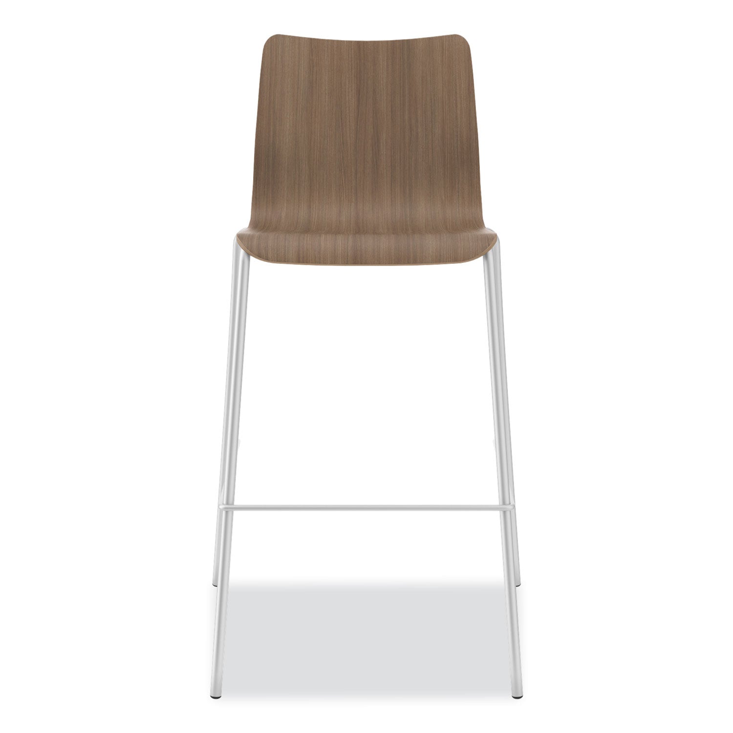 HON® Ruck Laminate Stool, Supports up to 300 lb, 30" Seat Height, Pinnacle Seat/Back, Silver Frame