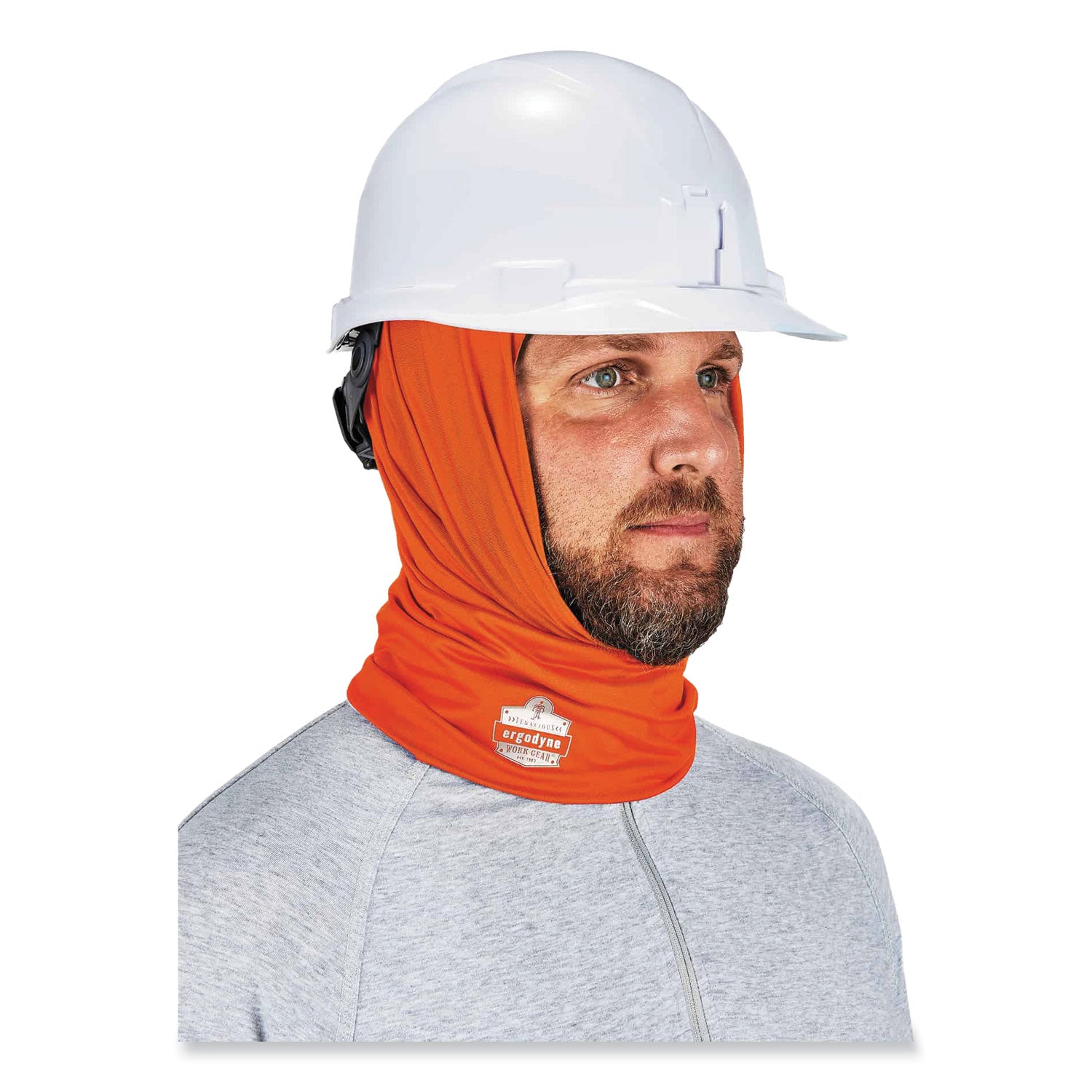 ergodyne® Chill-Its 6487 Cooling Performance Knit Multi-Band, Polyester/Spandex, One Size Fits Most, Hi-Vis Orange