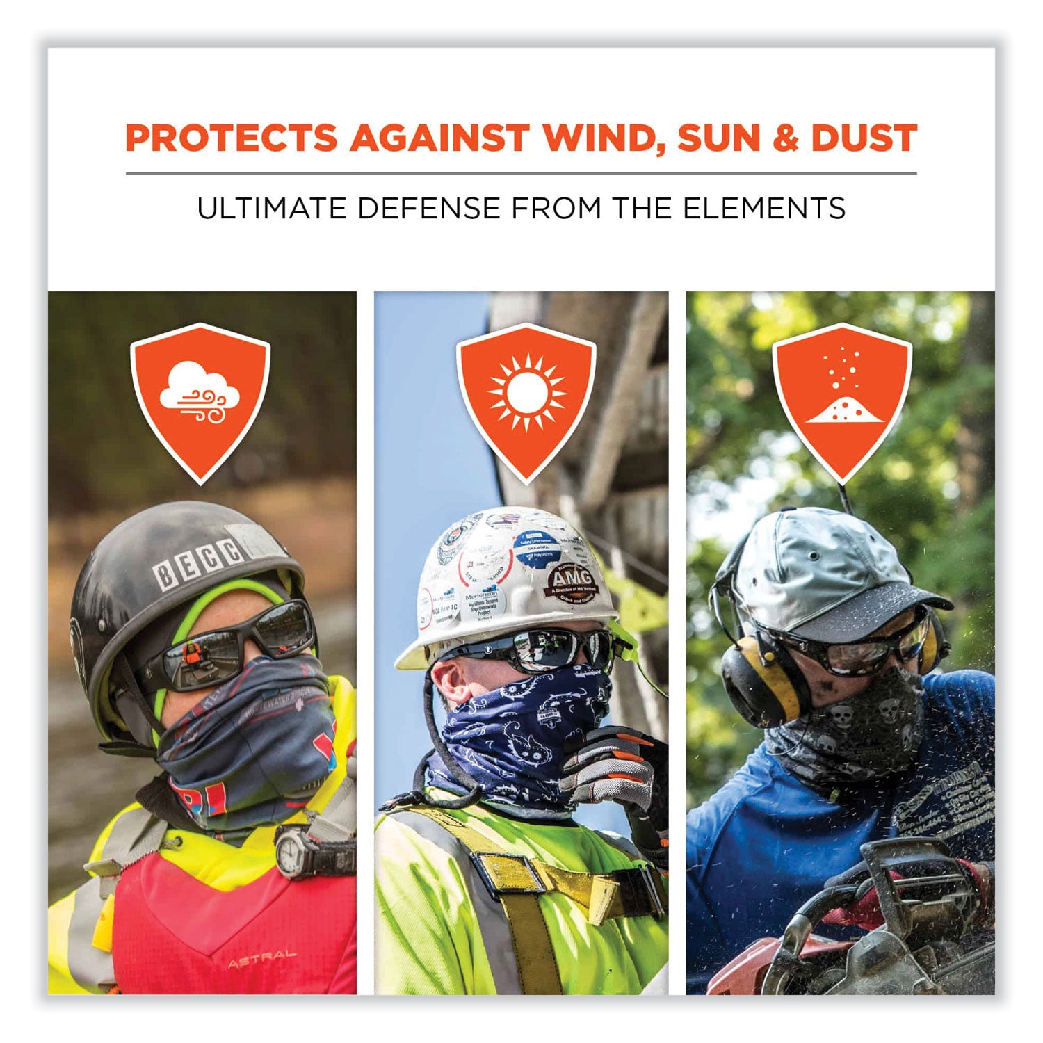 ergodyne® Chill-Its 6485 Multi-Band, Polyester, One Size Fits Most, Gray Buffalo Plaid