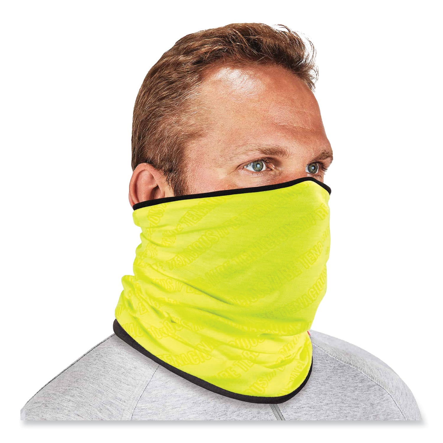 Ergodyne® N-Ferno 6491 Reversible Thermal Fleece + Poly Multi-Band, One Size Fits Most, Lime