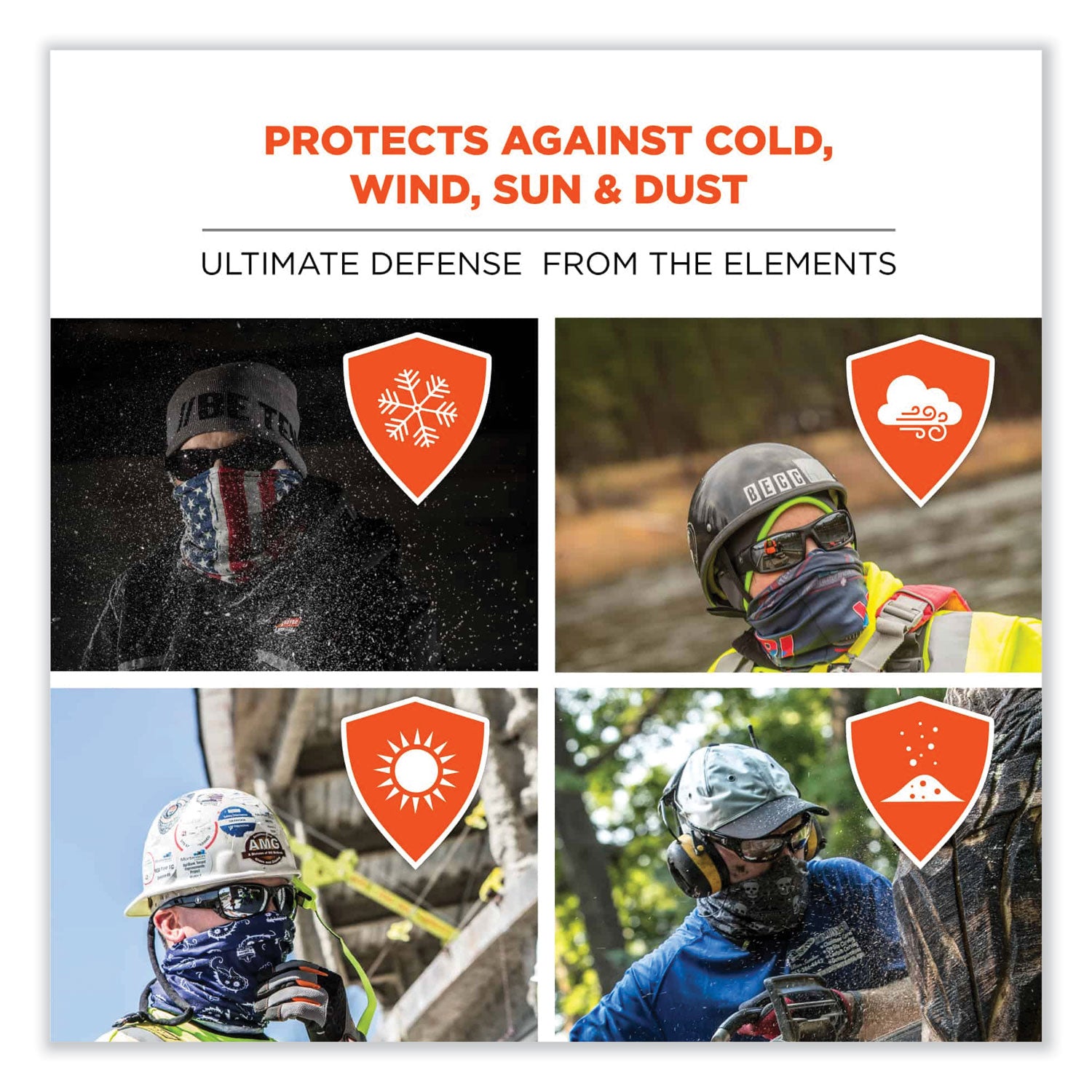 Ergodyne® N-Ferno 6491 Reversible Thermal Fleece + Poly Multi-Band, One Size Fits Most, Light Gray Fade