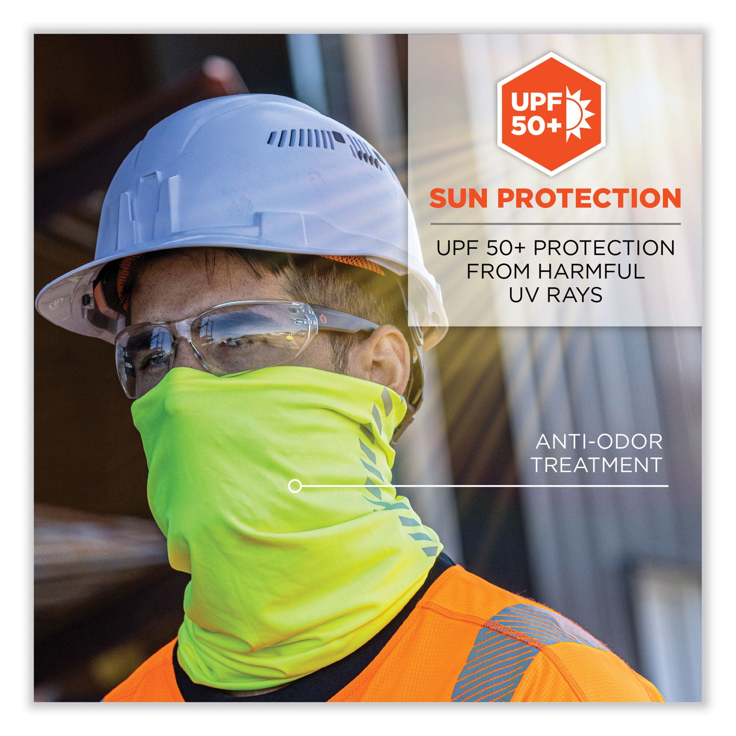 ergodyne® Chill-Its 6487R Reflective Cooling Multi-Band, Polyester/Spandex, One Size Fits Most, Hi-Vis Lime