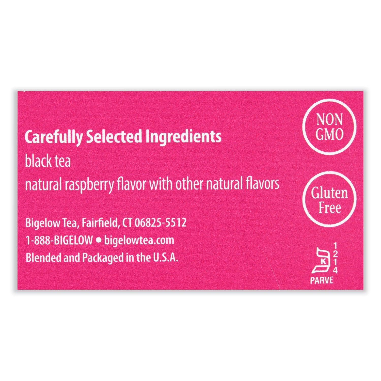Bigelow® Raspberry Black Tea, Raspberry, 0.34 Lbs, 28/box