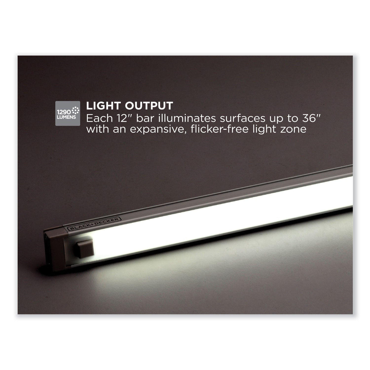 BLACK+DECKER LED Dimmable Under Counter Lighting with Motion Sensor and Magnetic Option Three-Bar Kit, 0.78w x 0.39h