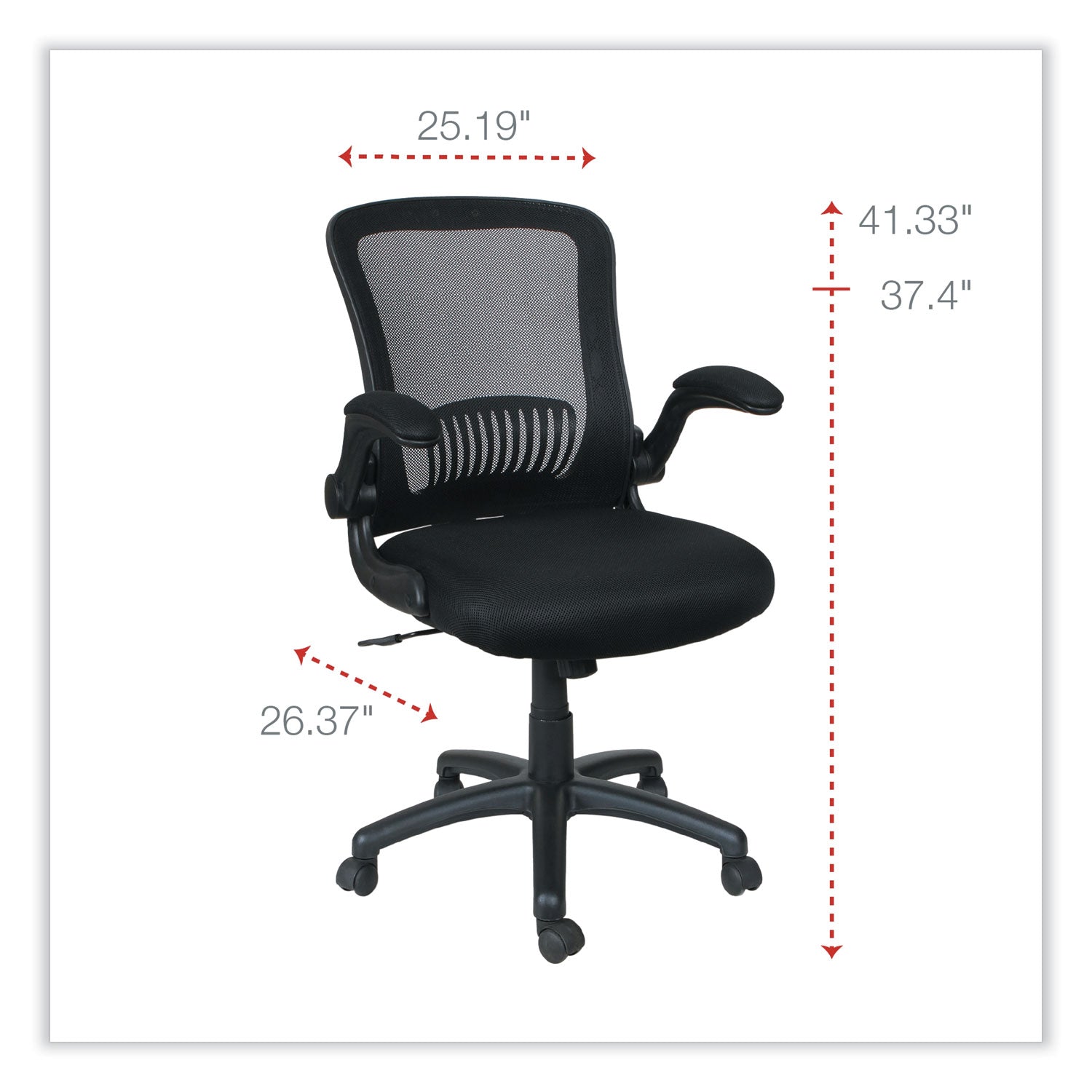 Alera® Alera Eb-E Series Swivel/tilt Mid-Back Mesh Chair, Supports Up To 275 Lb, 18.11" To 22.04" Seat Height, Black