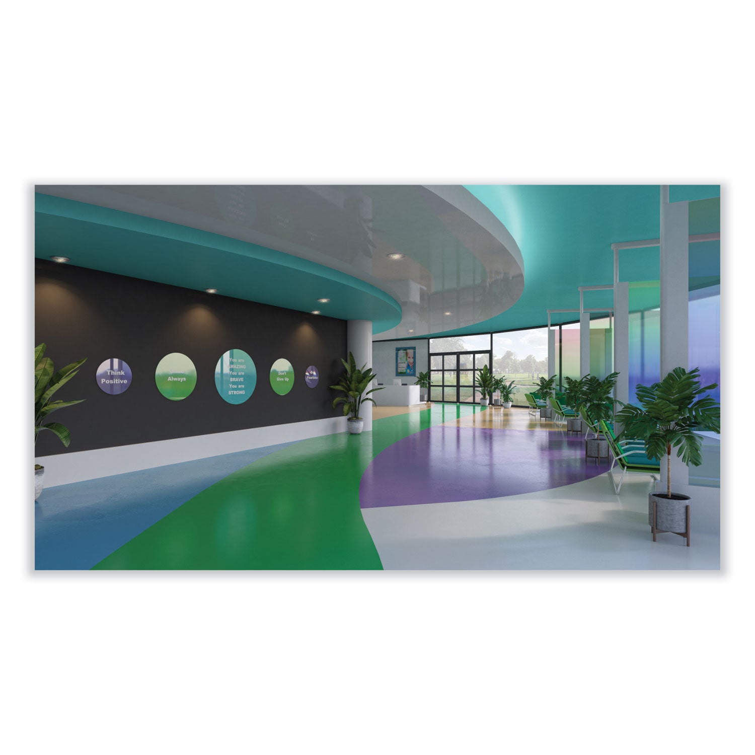 Ghent Coda Low Profile Circular Magnetic Glassboard, 48" x 48", White Surface