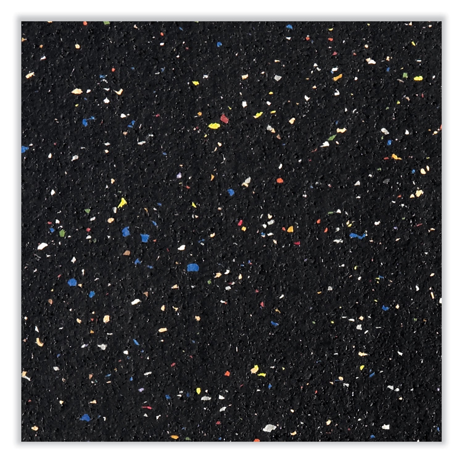 Ghent Aluminum-Frame Recycled Rubber Bulletin Boards, 72.5" x 48.5", Confetti Surface, Satin Aluminum Frame
