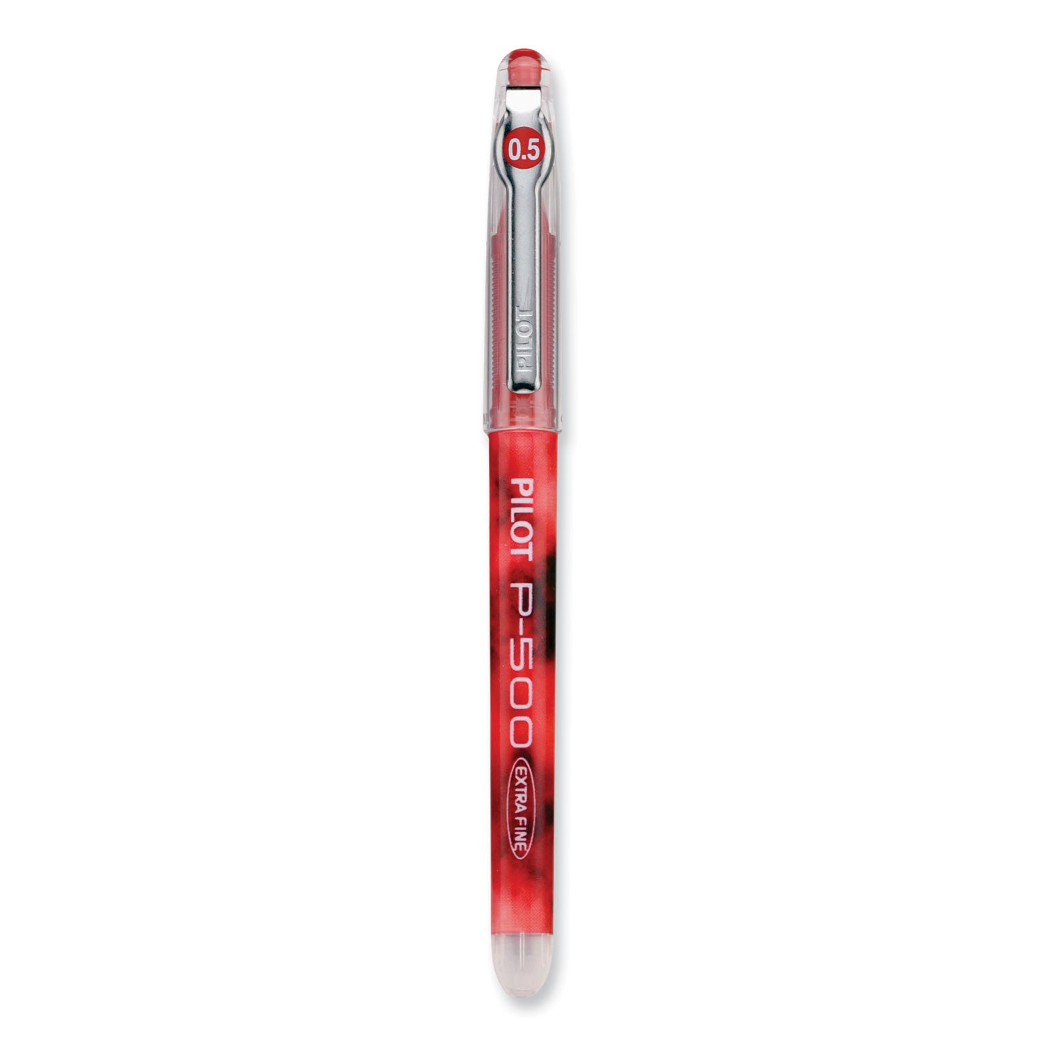 Pilot® Precise P-500 Gel Pen, Stick, Extra-Fine 0.5 Mm, Red Ink, Red Barrel, Dozen