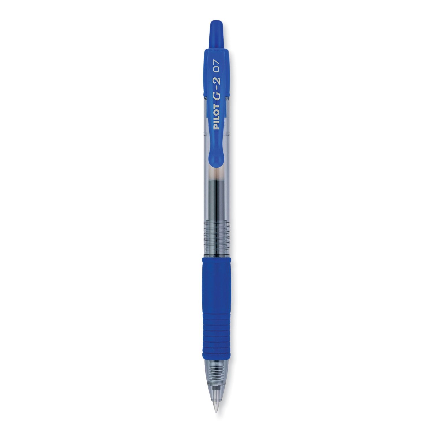 G2 Premium Gel Pen, Retractable, Fine 0.7 mm, Blue Ink, Smoke/Blue Barrel, 2/Pack