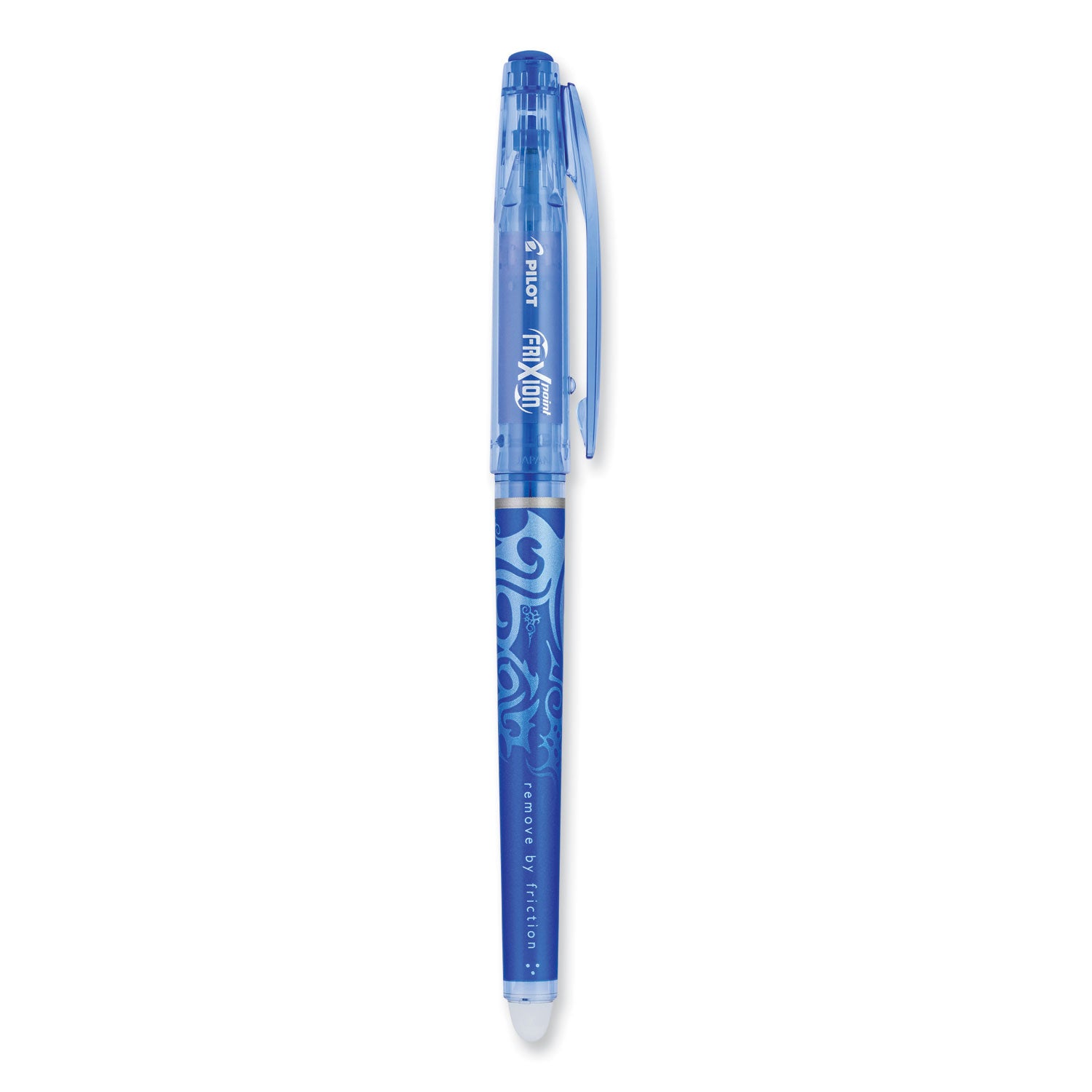 Pilot® FriXion Point Erasable Gel Pen, Stick, Extra-Fine 0.5 mm, Blue Ink, Blue/Silver/Transparent Blue Barrel