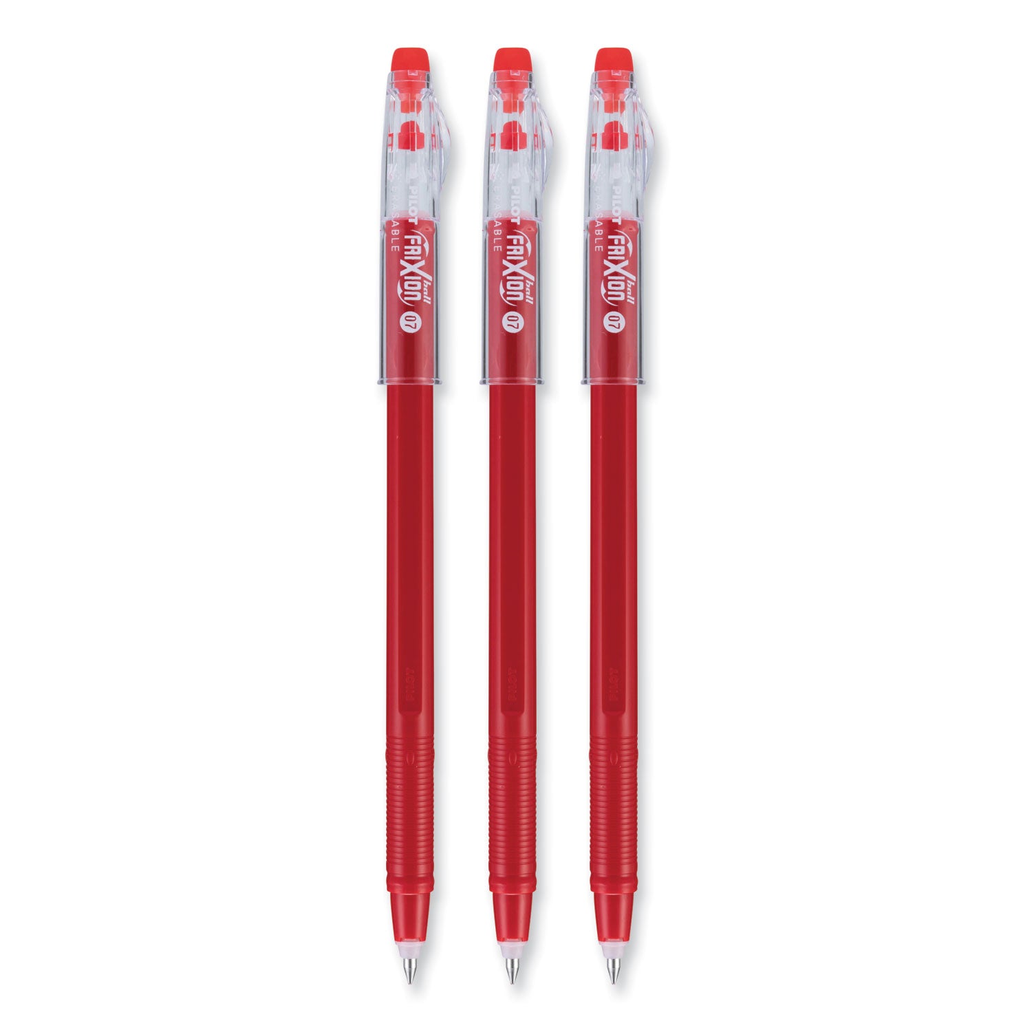 Pilot® FriXion ColorSticks Erasable Gel Pen, Stick, Fine 0.7 mm, Red Ink, Red Barrel, Dozen