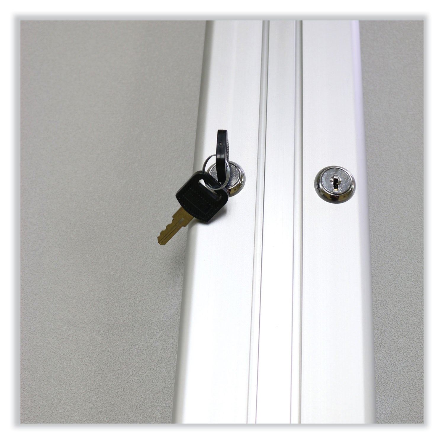 Ghent Enclosed Outdoor Bulletin Board, 72" x 36", Silver Surface, Satin Aluminum Frame