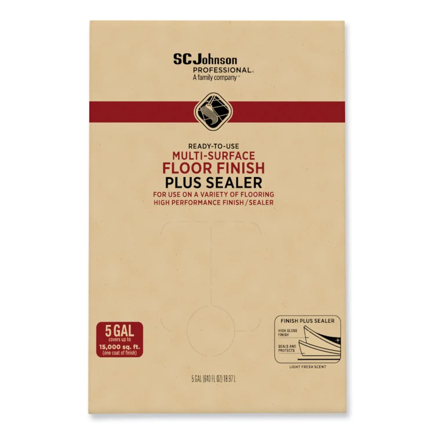 Ready-To-Use Multi-Surface Floor Finish Plus Sealer, Light Fresh Scent, 5 gal Bag-in-Box SC Johnson Professional® Flipcost