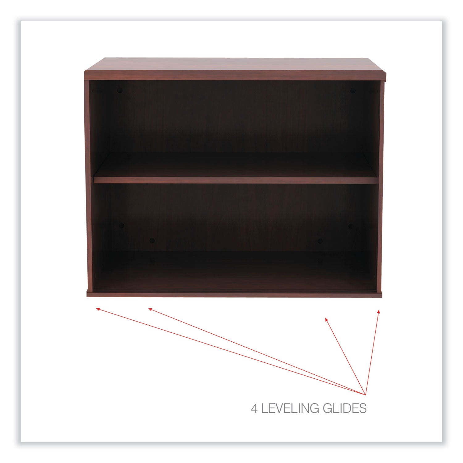 Alera® Alera Open Office Desk Series Low Storage Cabinet Credenza, Woodgrain Laminate, 29.5" x 19.13" x 22.78", Medium Cherry