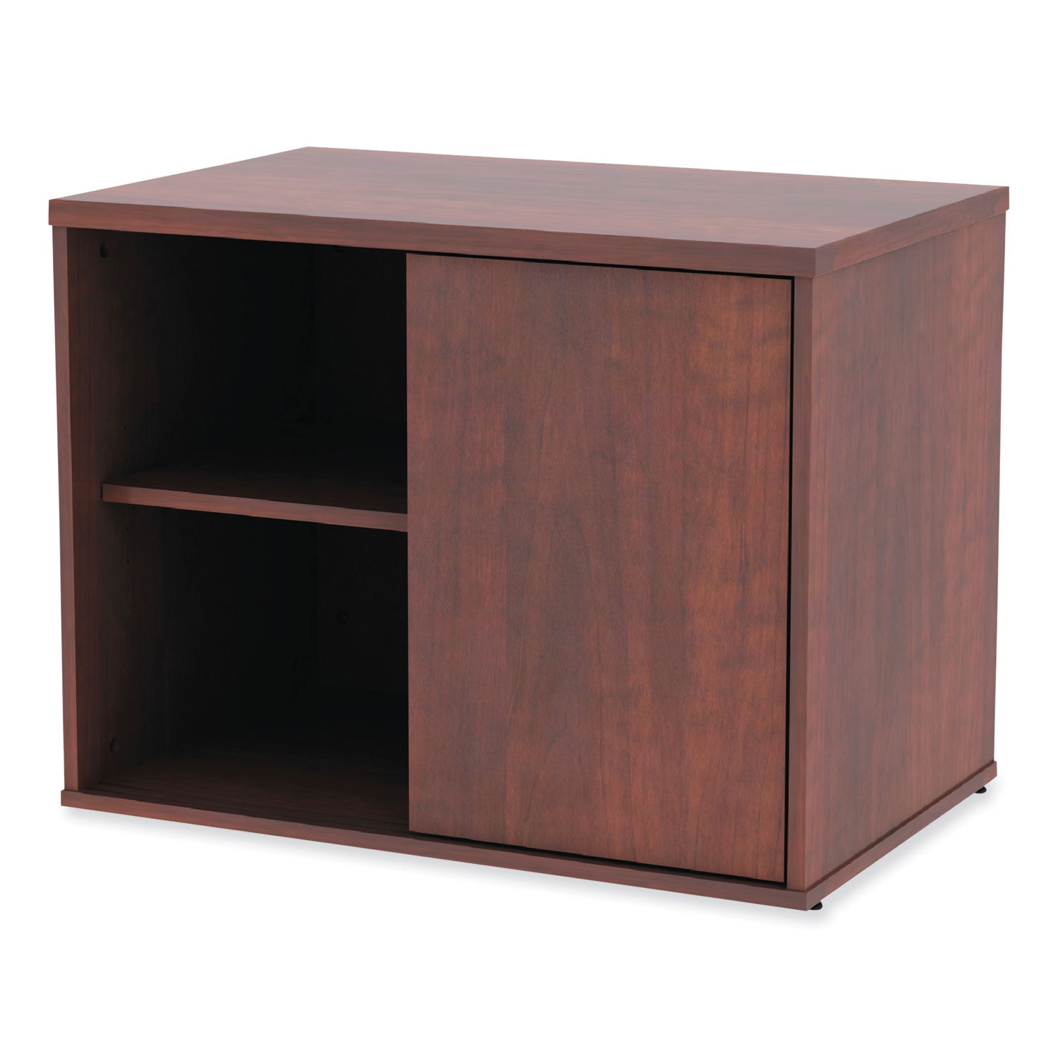 Alera® Alera Open Office Desk Series Low Storage Cabinet Credenza, Woodgrain Laminate, 29.5" x 19.13" x 22.78", Medium Cherry