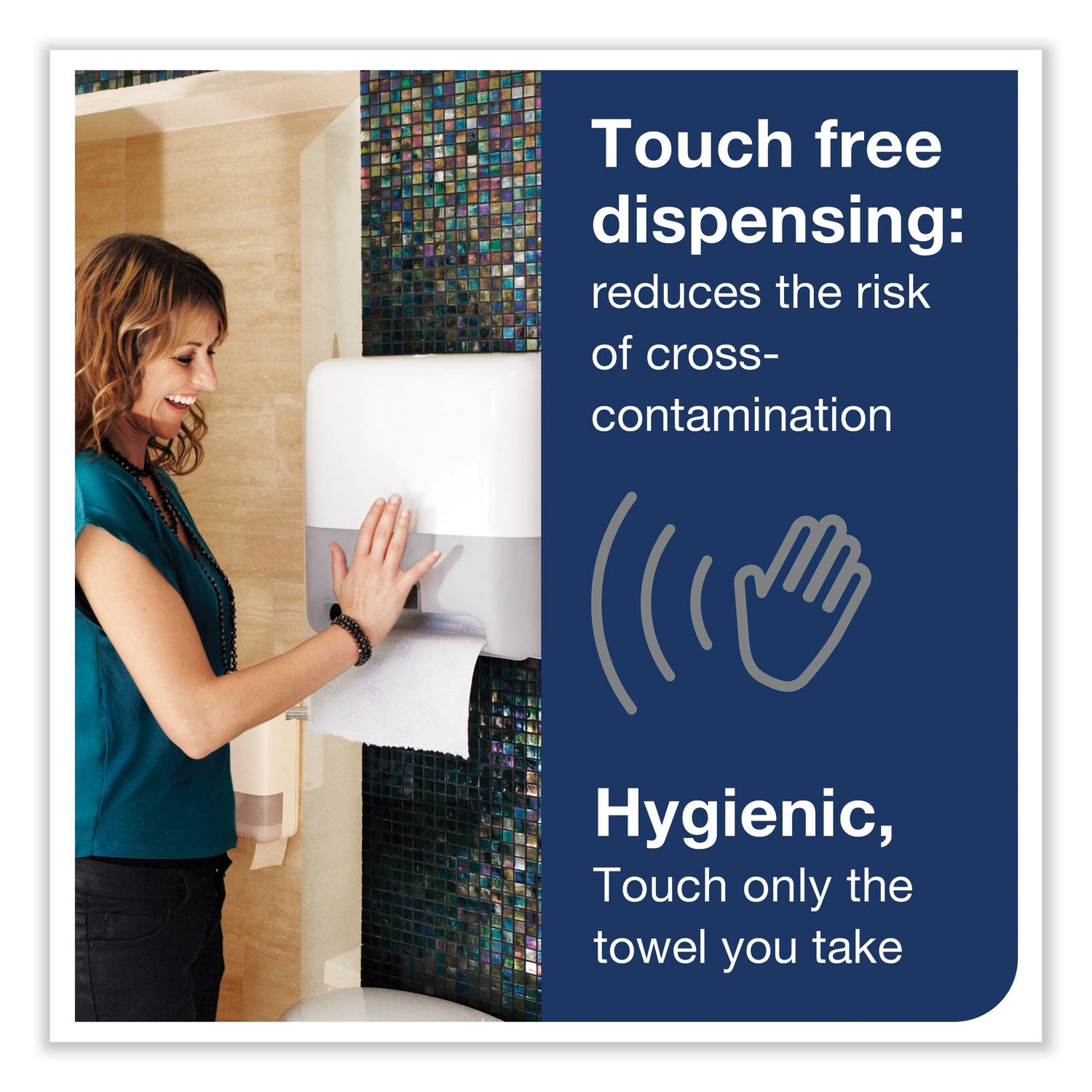 Tork® Elevation Matic Hand Towel Roll Dispenser With Sensor, 13 X 8 X 14.5, White