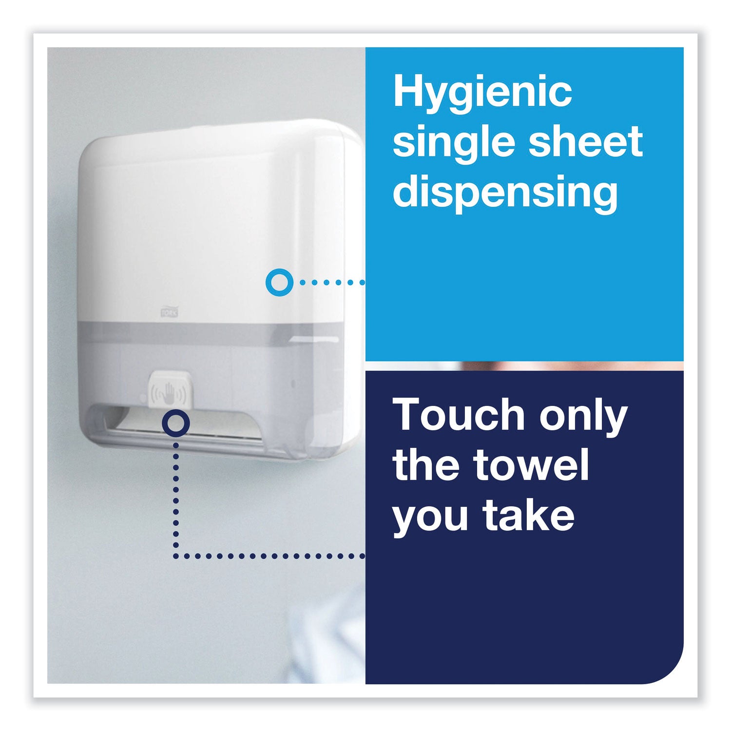 Tork® Elevation Matic Hand Towel Roll Dispenser With Sensor, 13 X 8 X 14.5, White