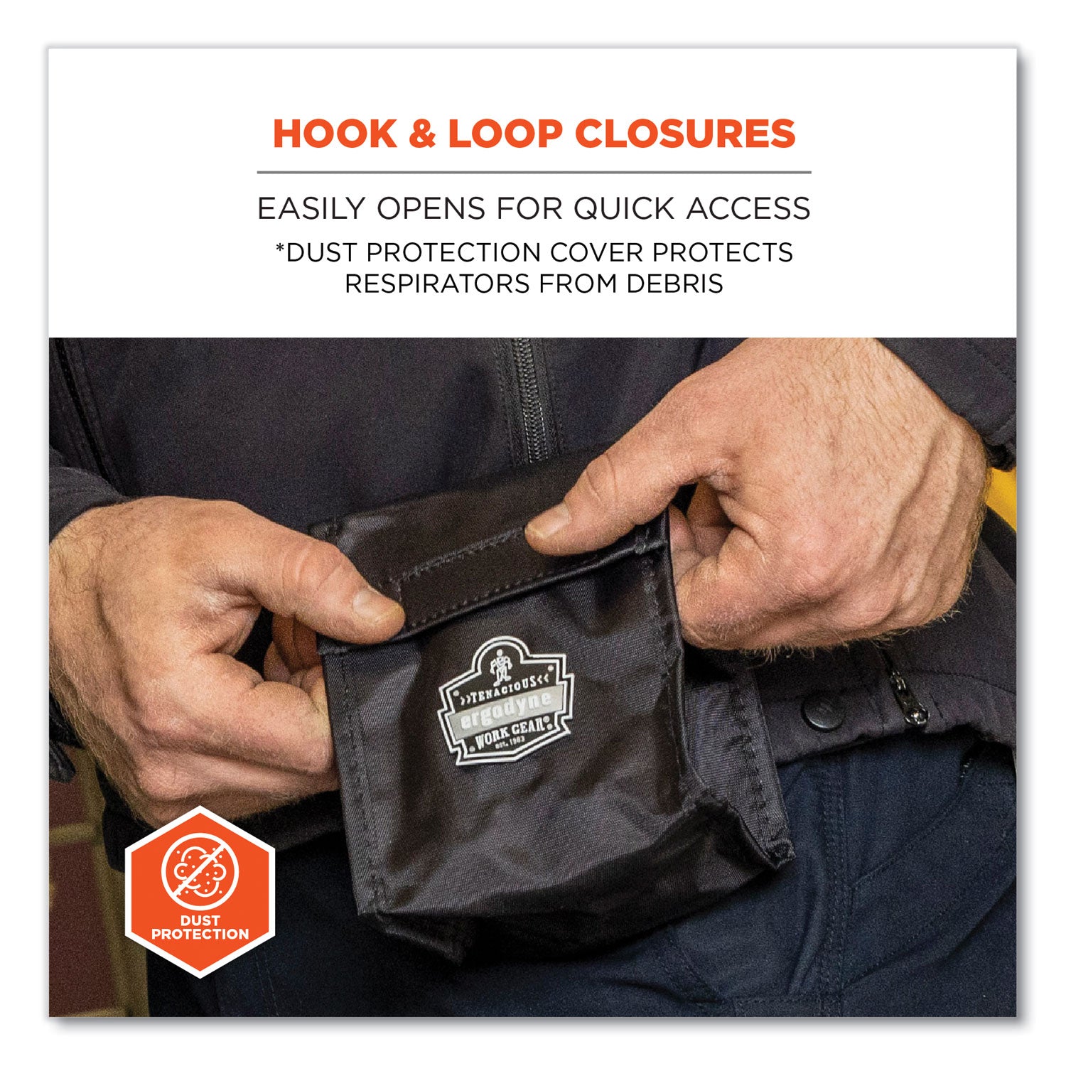 ergodyne® Arsenal 5184 Mouthbit Respirator Bag, 5 x 4 x 6.5, Black