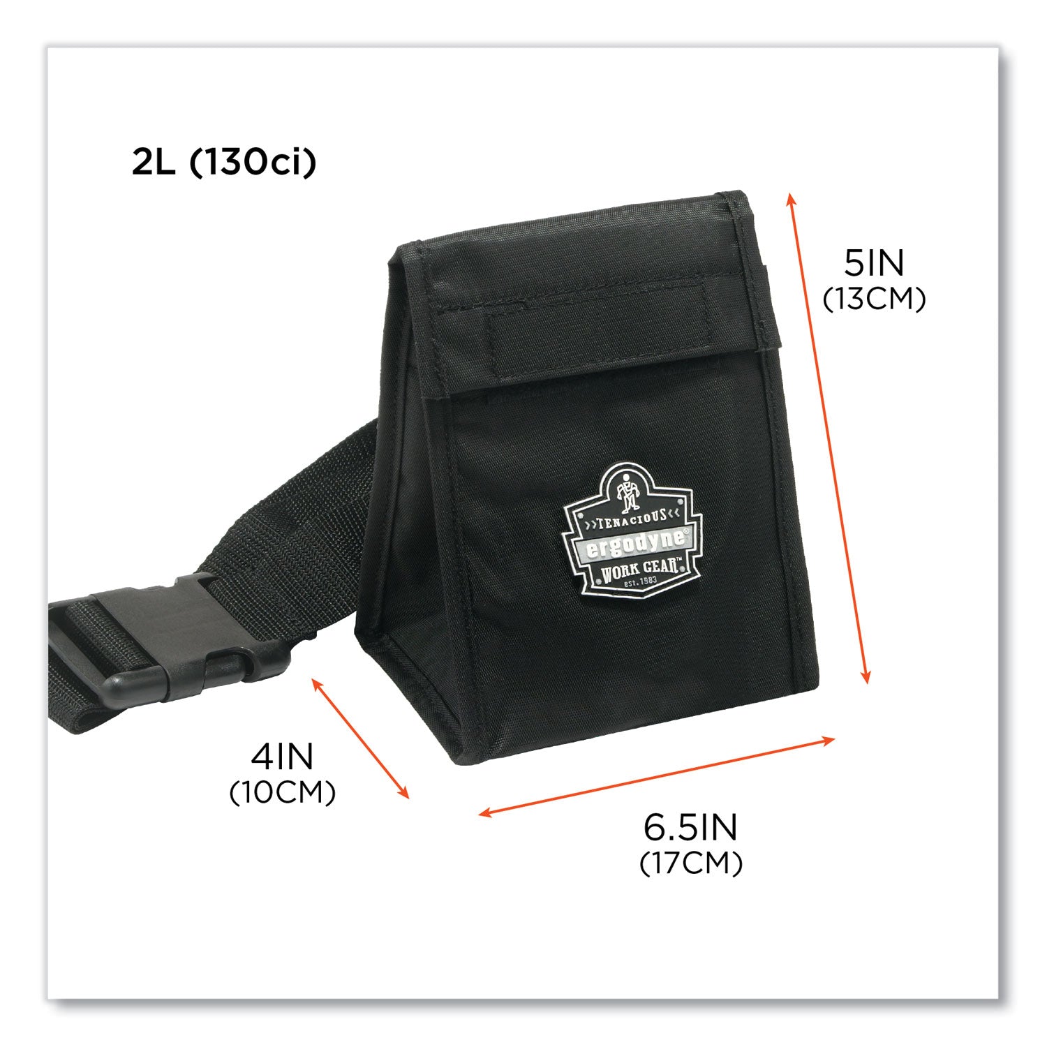 ergodyne® Arsenal 5184 Mouthbit Respirator Bag, 5 x 4 x 6.5, Black