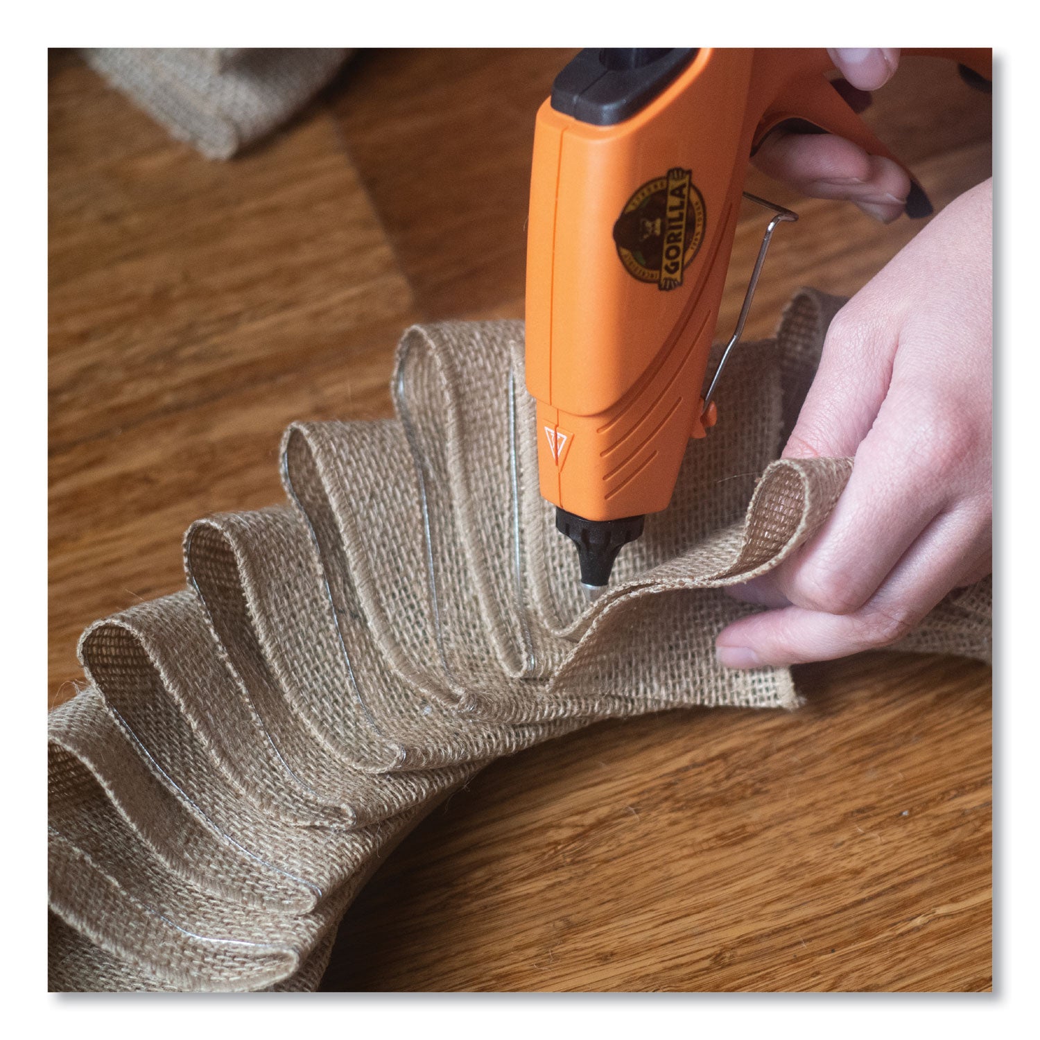 Gorilla® Dual Temp Mini Hot Glue Gun, Orange/Black