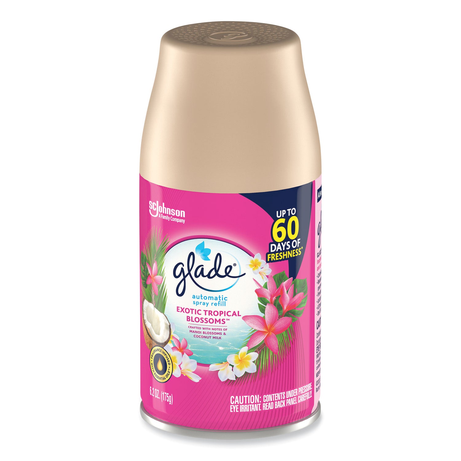 Glade® Automatic Air Freshener, Exotic Tropical Blossoms, 6.2 oz, 4/Carton