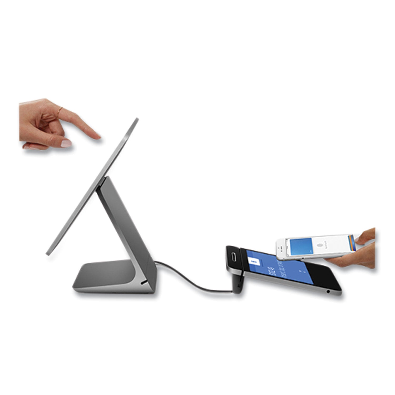 Square Square Register, Touchscreen Display, Gray